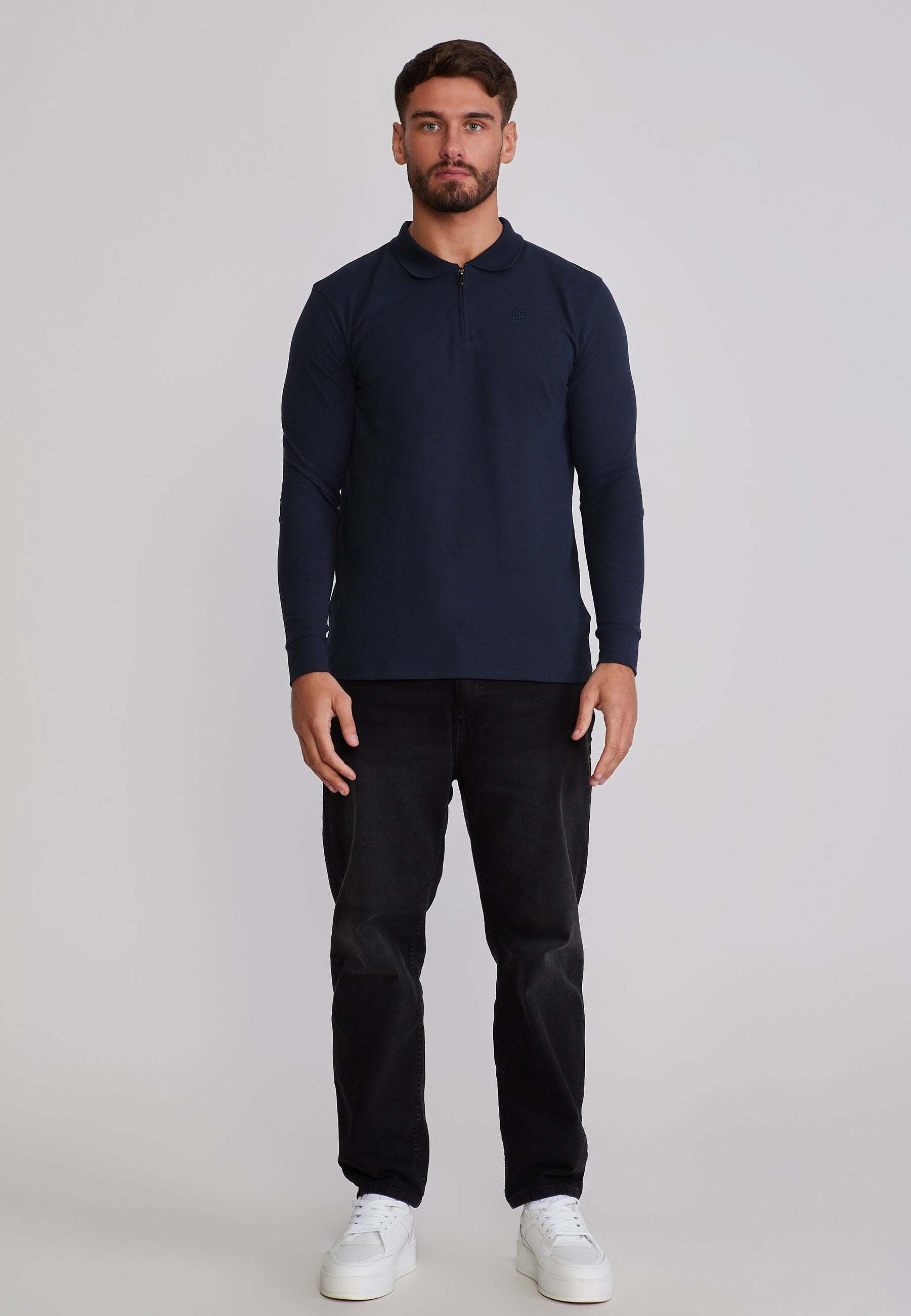 Siksilk Langarm-Poloshirt »Siksilk Langarmpolo Zip Polo«