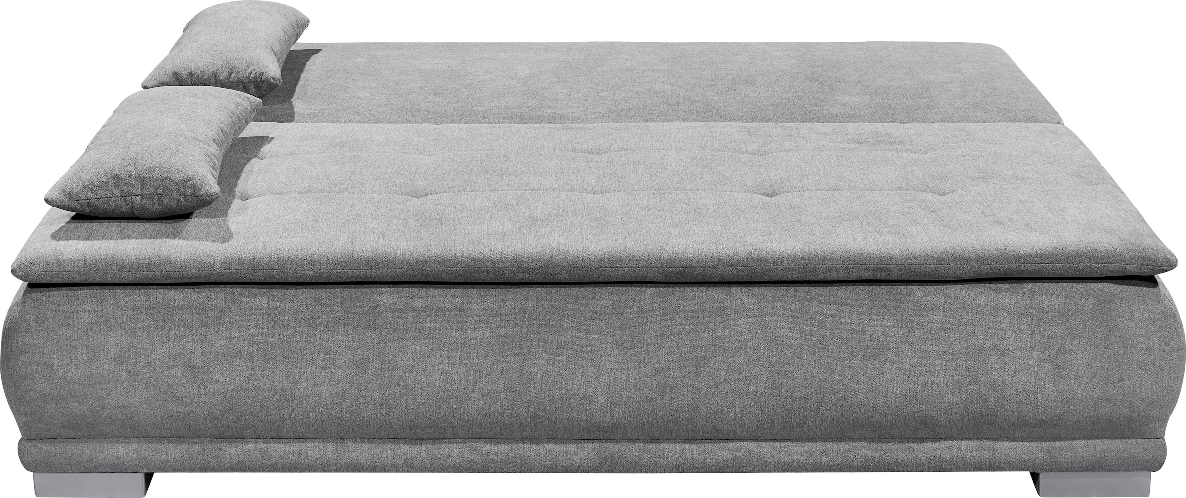 ED EXCITING DESIGN Schlafsofa »Luigi«, mit Bettfunktion, Bettkasten, Rücken- und Armlehnkissen, frei im Raum