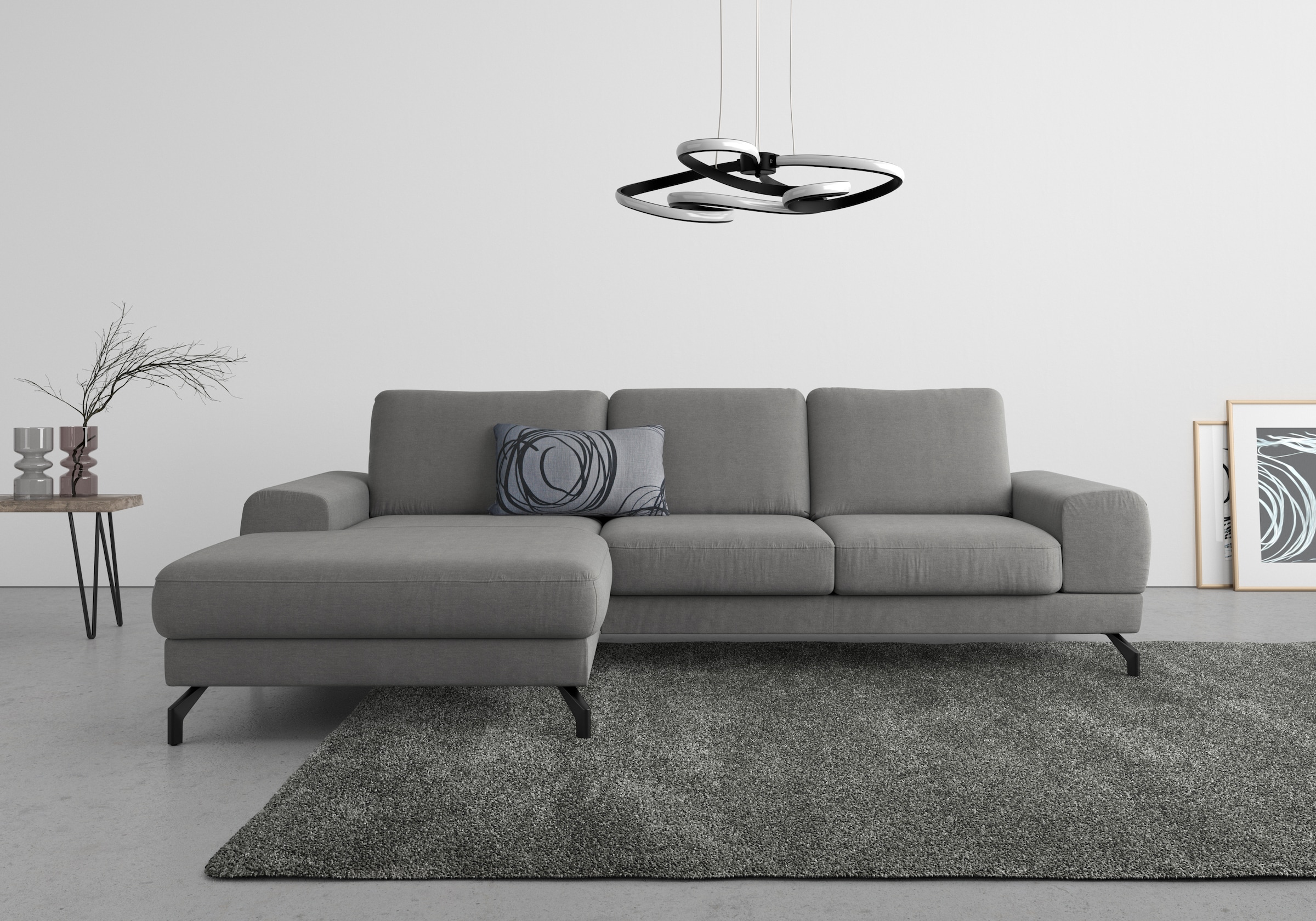 sit&more Ecksofa »Cinturo L-Form«, inklusive Sitztiefenverstellung und Federkern, Sitzhöhe 45 cm