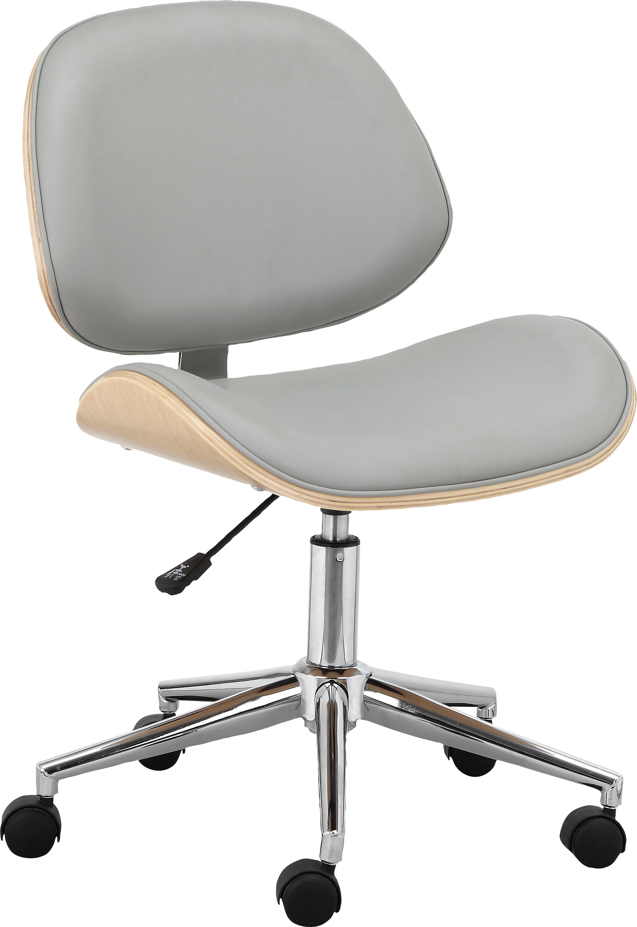 Image of GOODproduct Bürostuhl "Kiruna" () 1 Stk.Kunstleder, mit Pappelholz Schale, höhenverstellbar, 360 drehbar