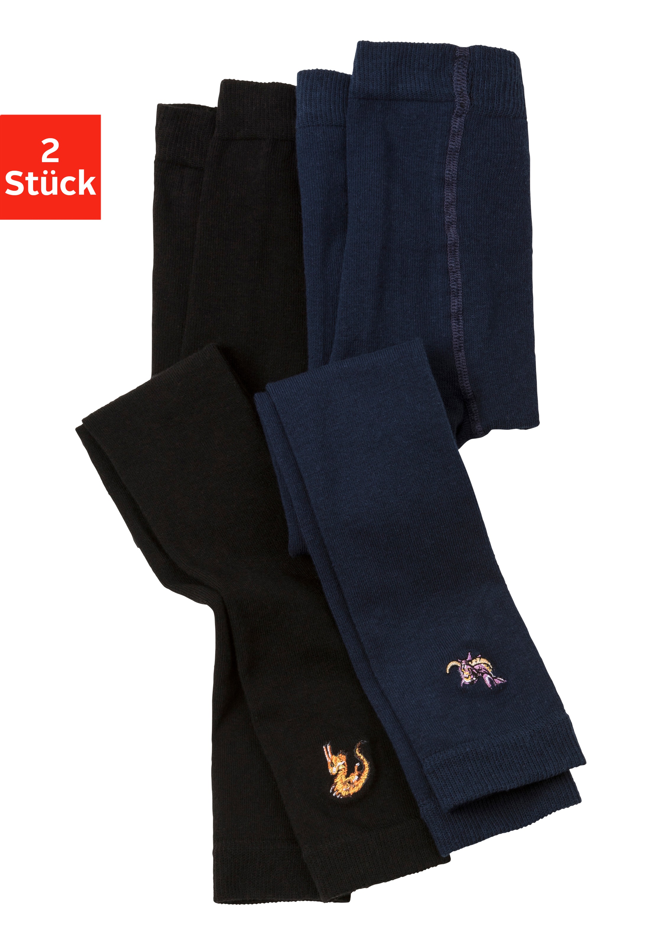 Image of H.I.S Strickstrumpfleggings, (Packung, 2 St.), mit Monster Stickerei bei Ackermann Versand Schweiz