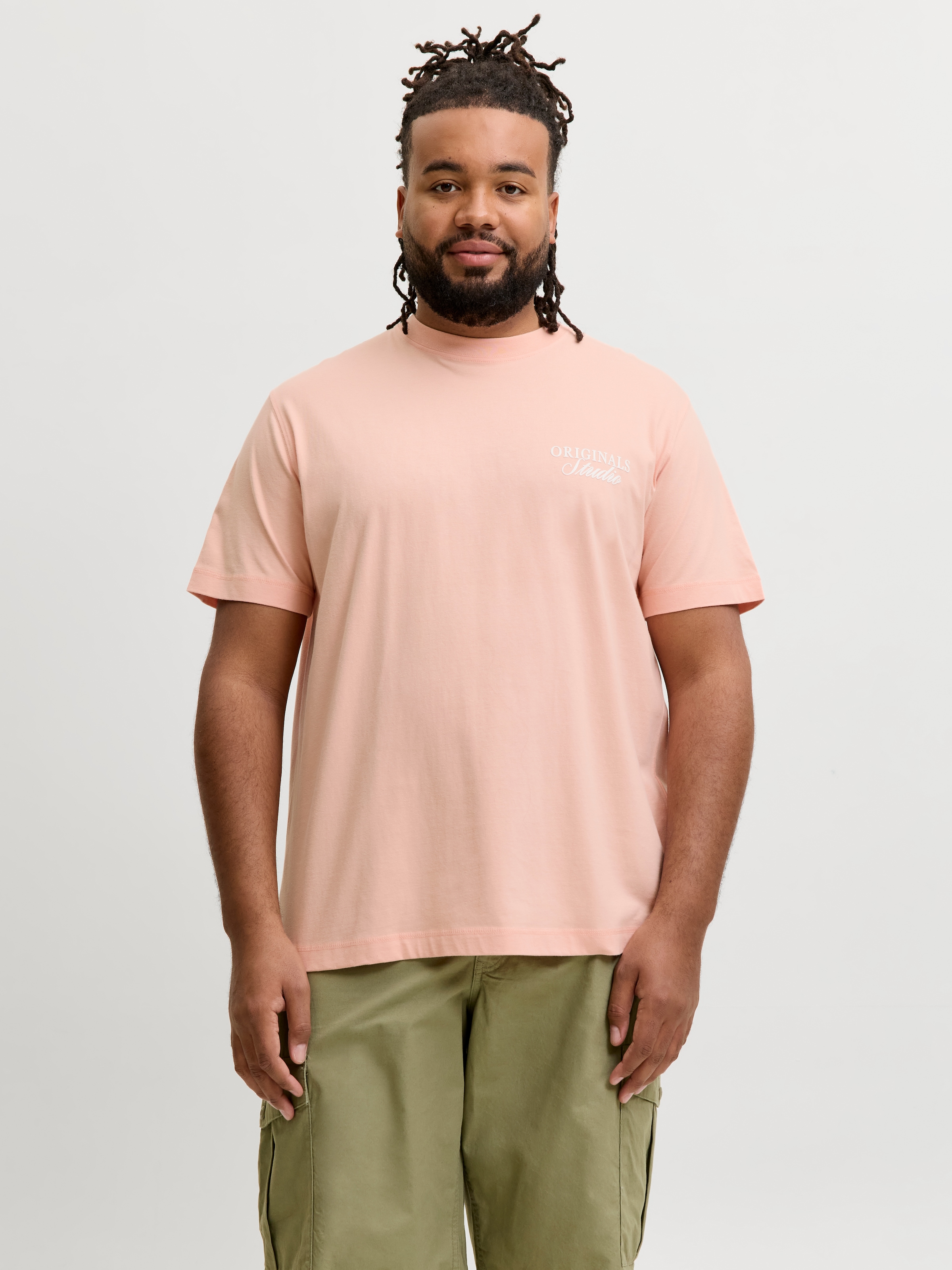 Jack & Jones PlusSize Kurzarmshirt »JORNORREBRO TYPO TEE SS CREW NECK  PLS« Baumwolle, regular fit