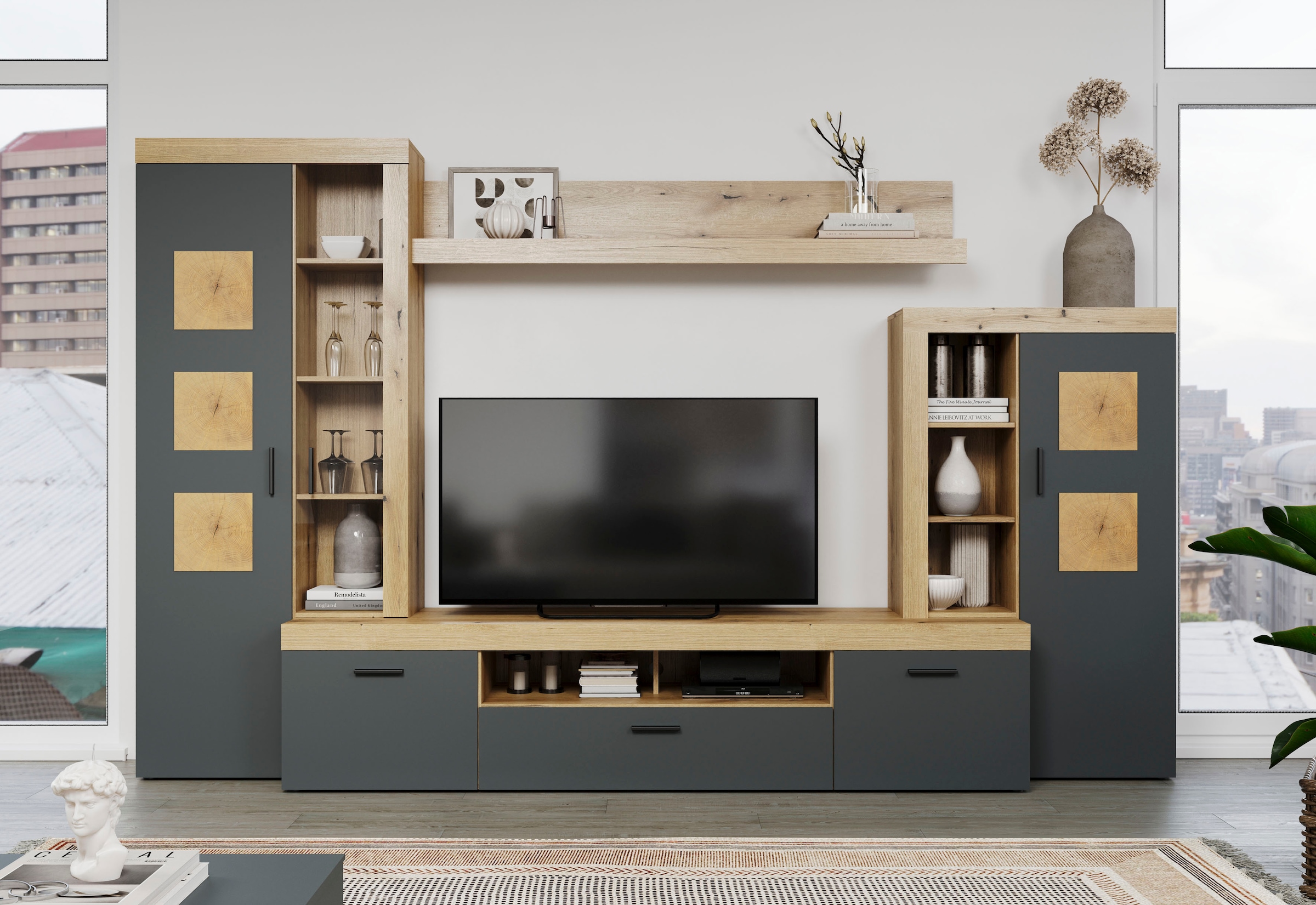 Home affaire Wohnwand »Ghent« Komplett-Set, 4 Stk. tlg.