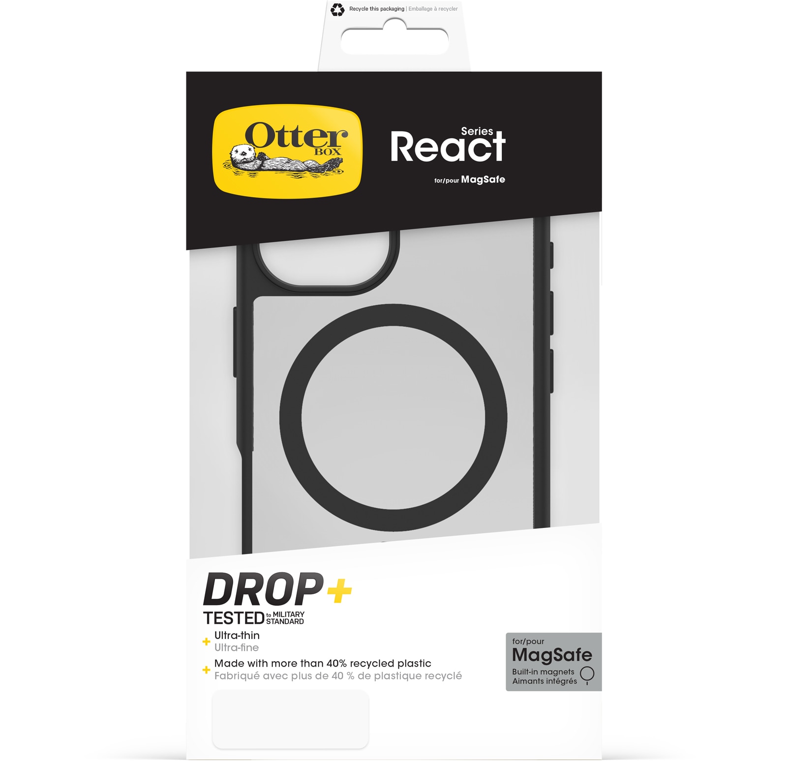Otterbox Handyhülle "React für Apple iPhone 16" iPhone 16 Backcover, Schutzhülle, Handyschutzhülle, Case, Schutzcase, stossfest