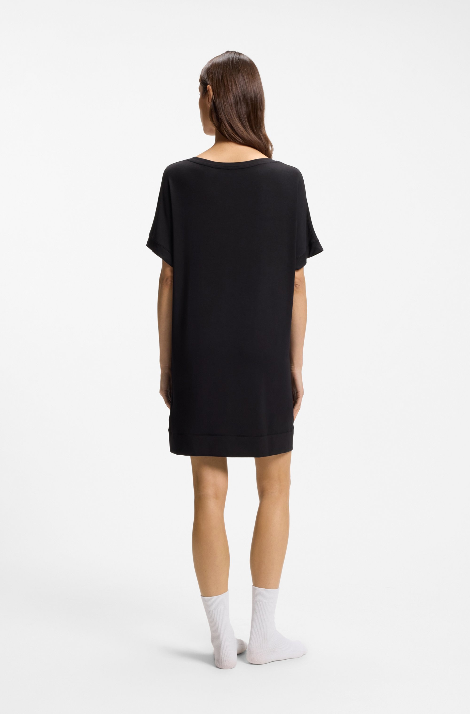 BOSS Nachthemd »Element_Nightie« Ohne Taschen aus Stretch-Jersey mit Logo-Print