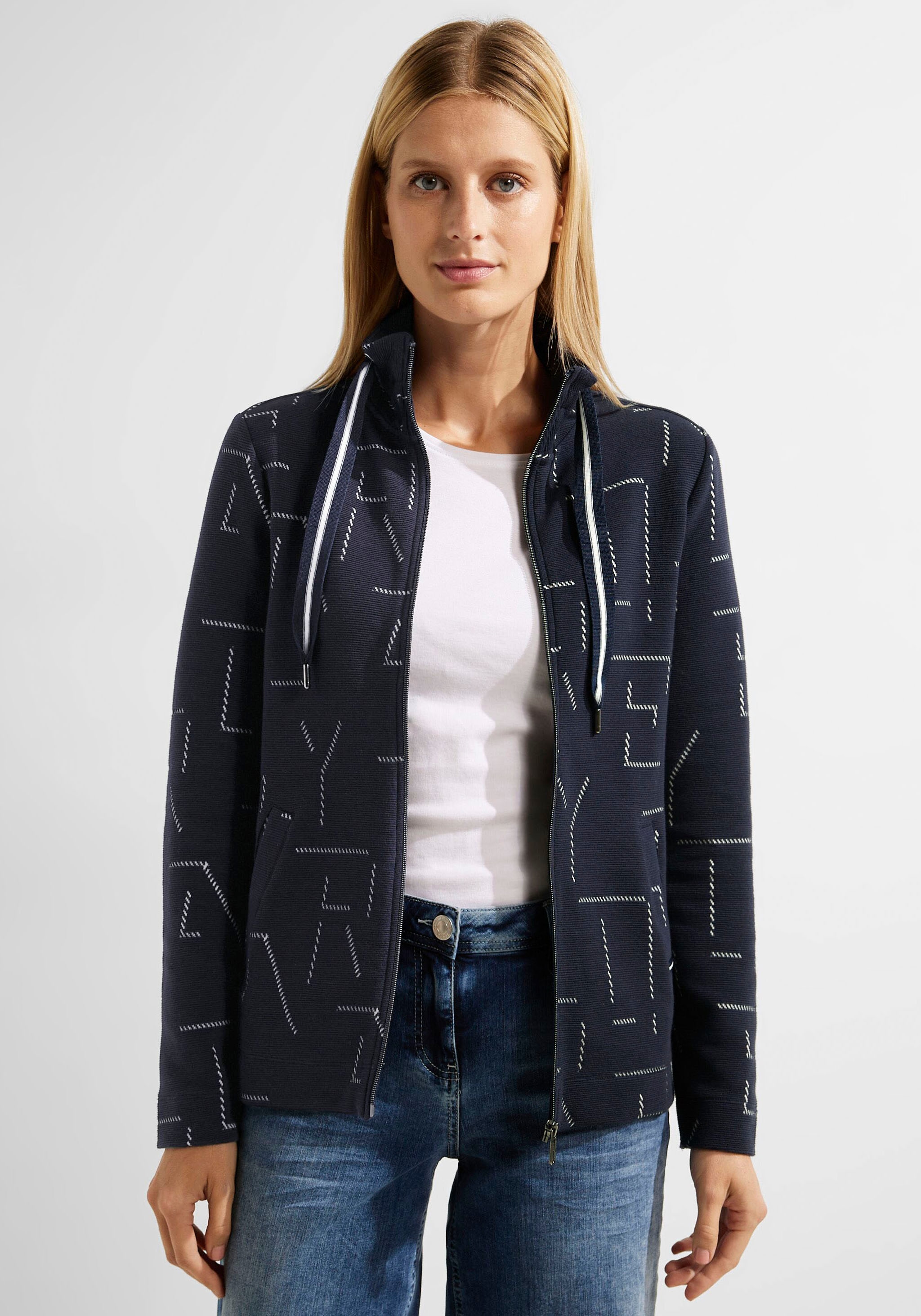 ♕ Jacquard-Muster auf Shirtjacke, mit versandkostenfrei Cecil