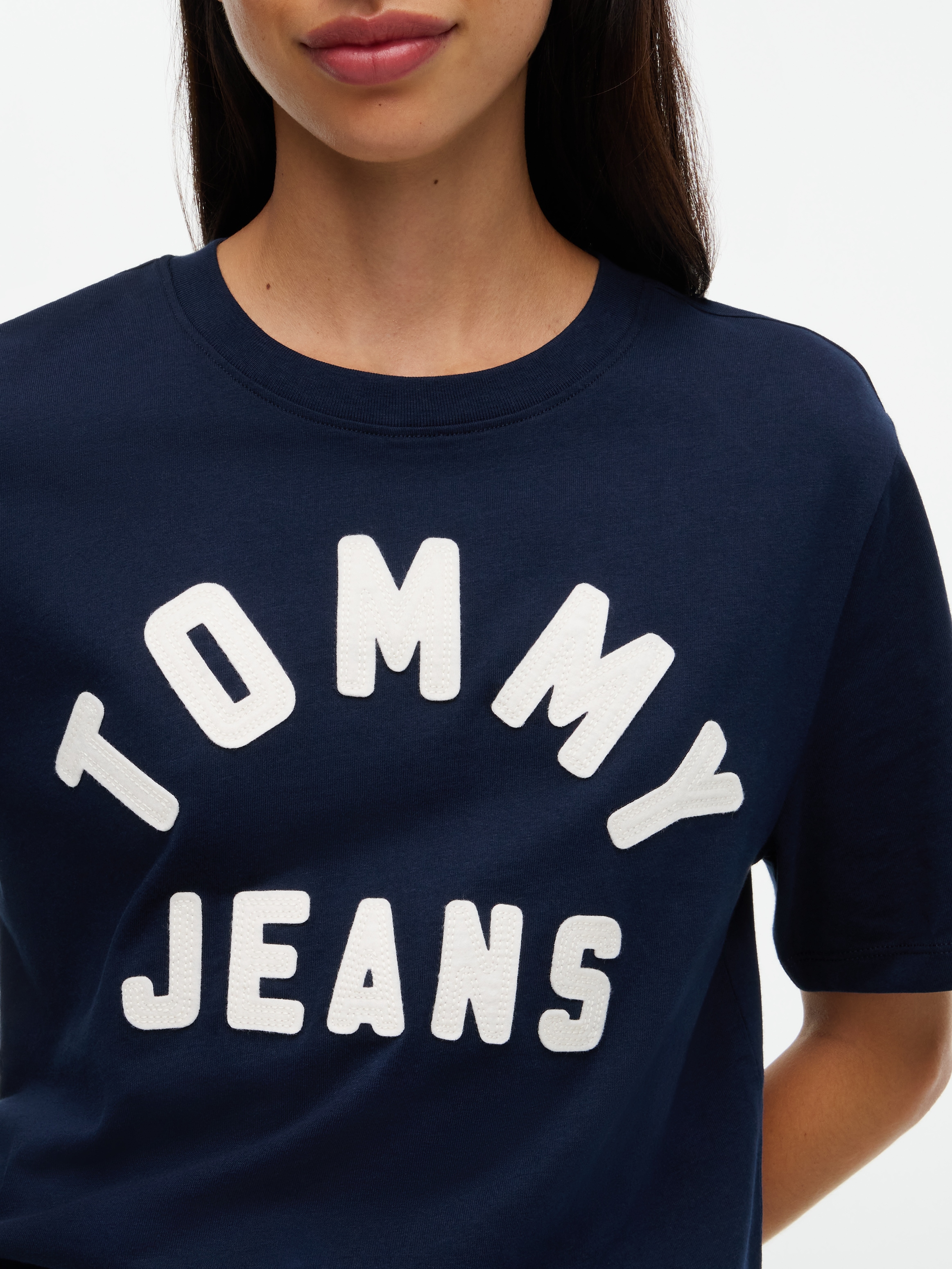 Tommy Jeans Rundhalsshirt »TJW RLX TOMMY ARCH TEE« Baumwolle,  relaxed fit
