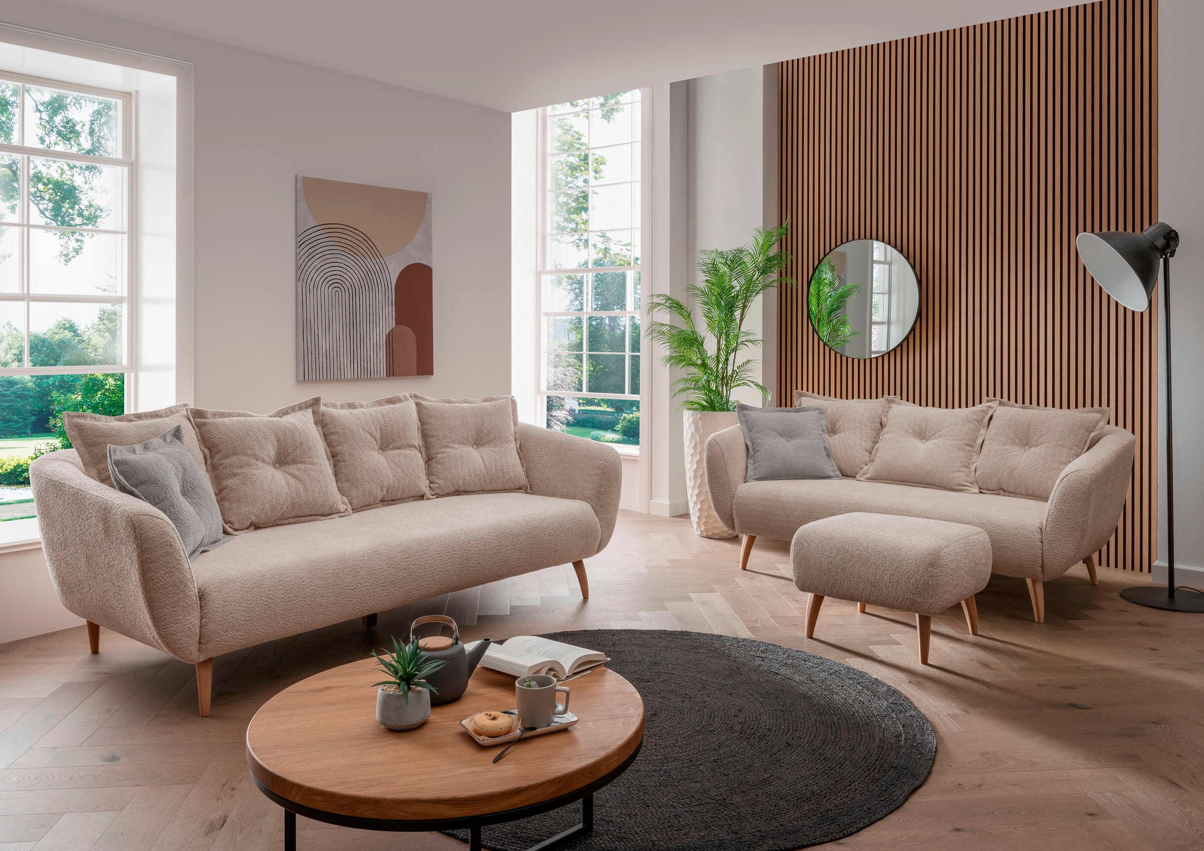 Home affaire 3-Sitzer »Baggio«, Zierkissen inklusive