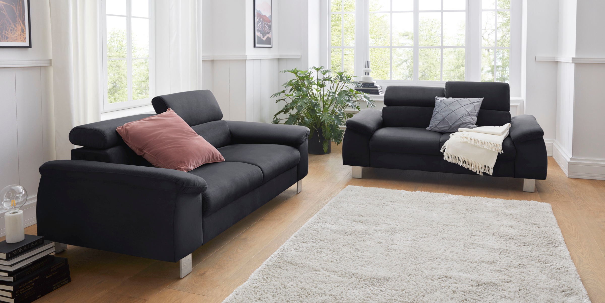 COTTA 3-Sitzer »Komaris, B: 193 cm« mit Kopfteilverstellung