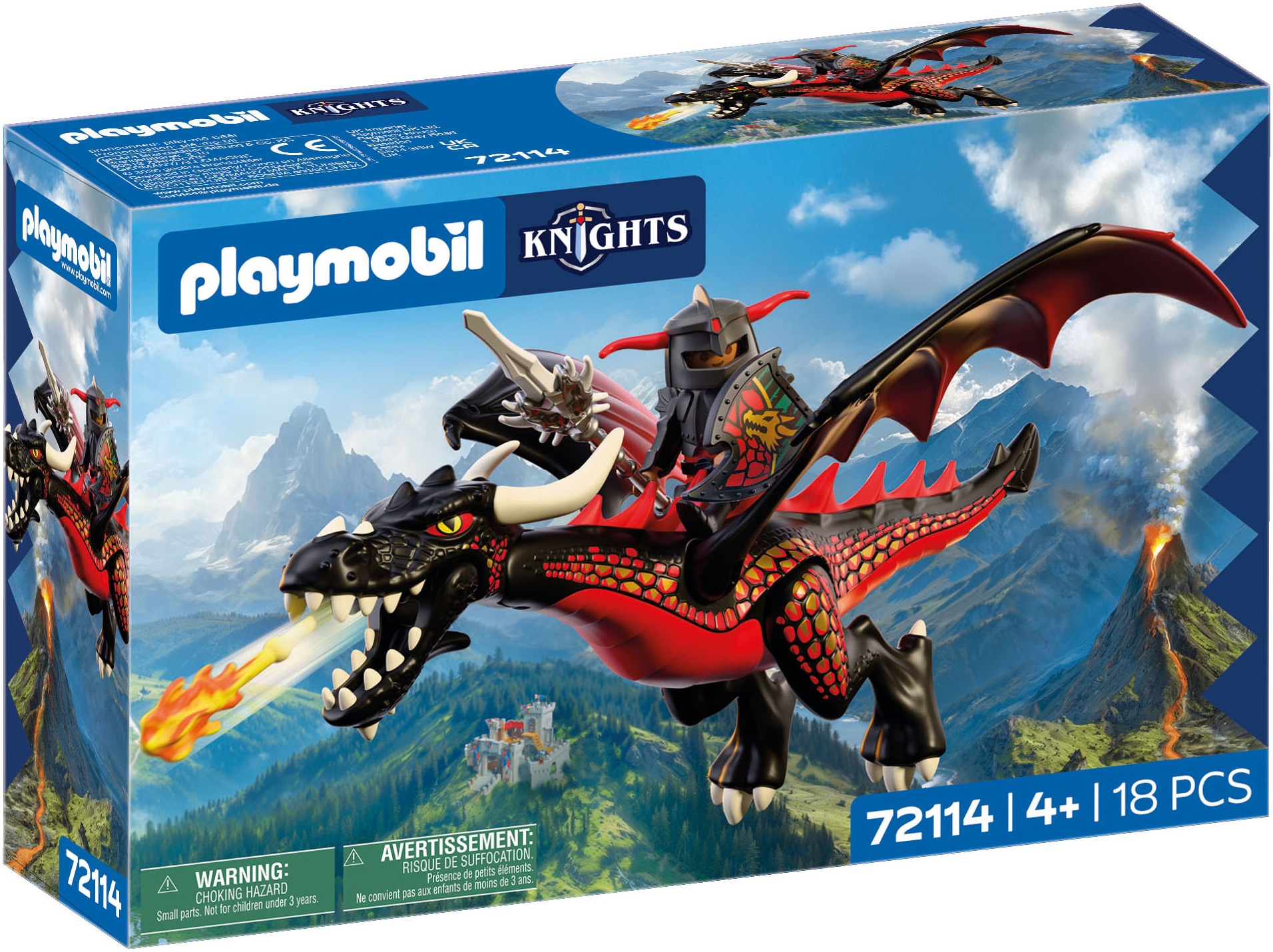 Playmobil® Jeu de construction »Schwarzer Drache (72114), Knights« Made in Europe