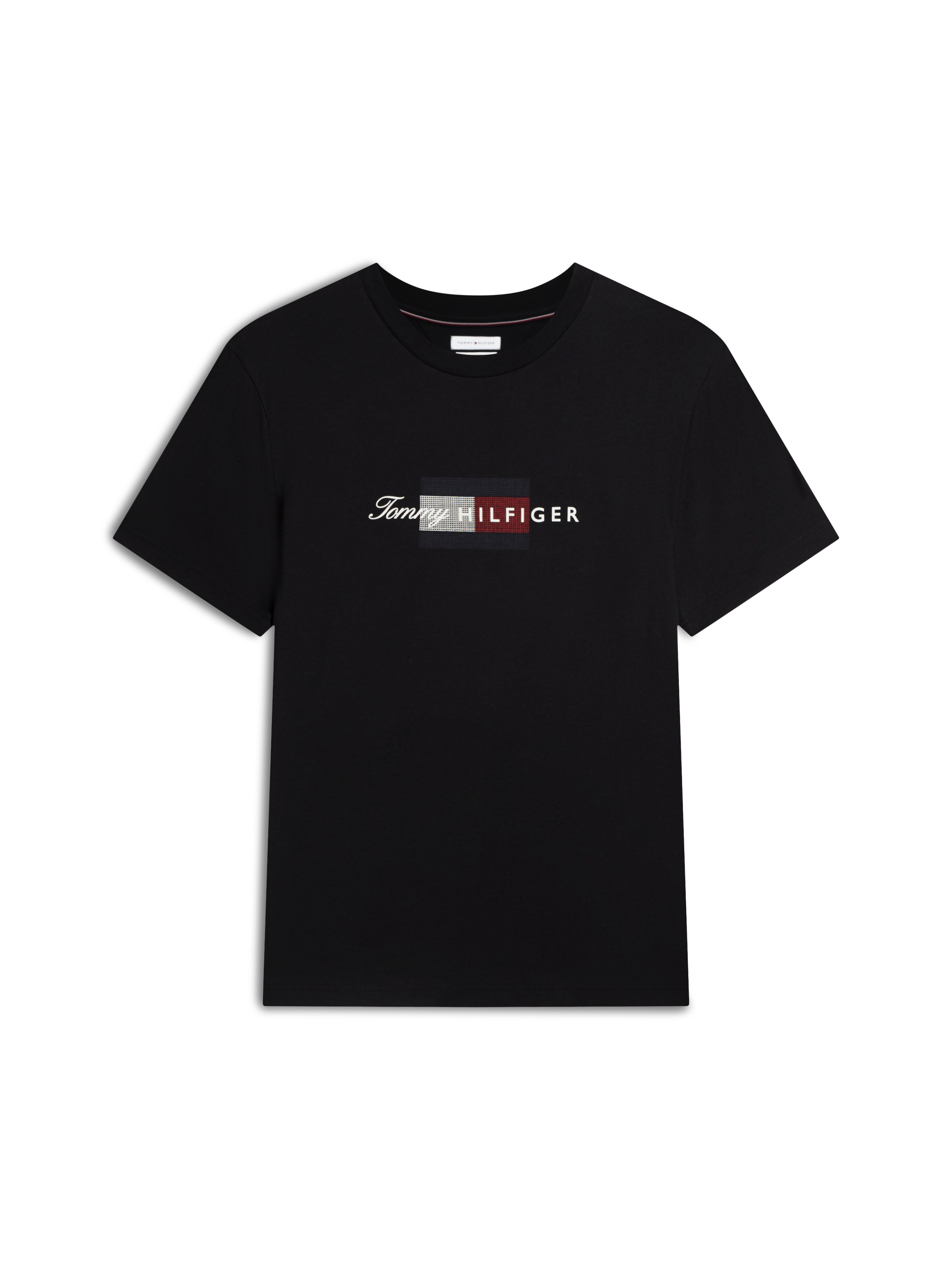 Tommy Hilfiger T-Shirt »SCRIPT FLAG REGULAR TEE« aus Jersey mit Flag-Grafik