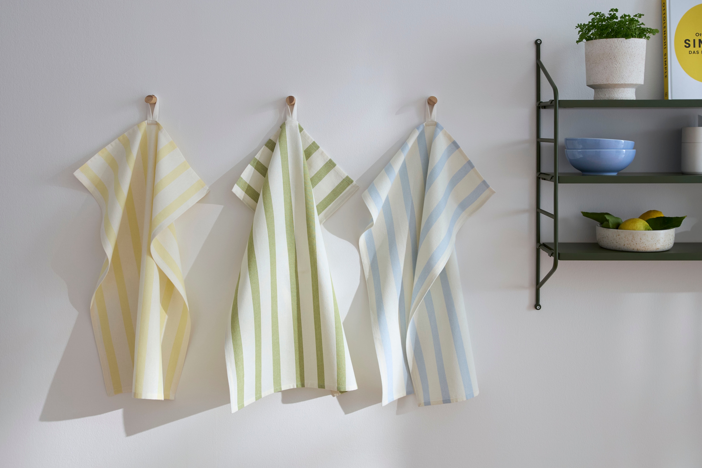 s.Oliver Chiffon à vaisselle »Frevik« 100 % Baumwolle, Stilvolles Design, 3er-Set, Pflegeleicht, premium