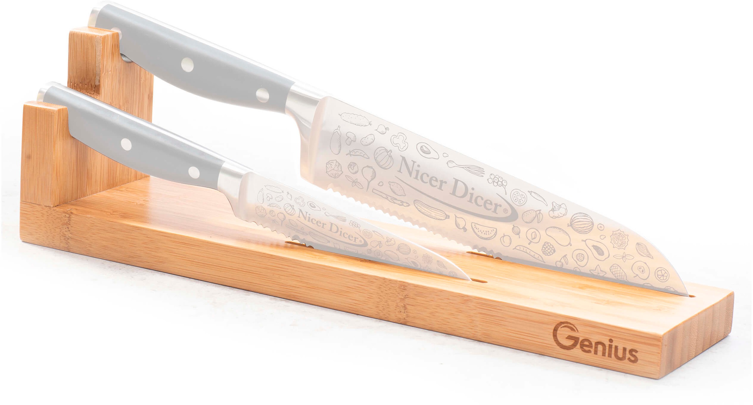 Image of Genius Messerblock "Nicer Dicer Knife Pro" perfekter Aufbewahrungsort für Messer, Bambus