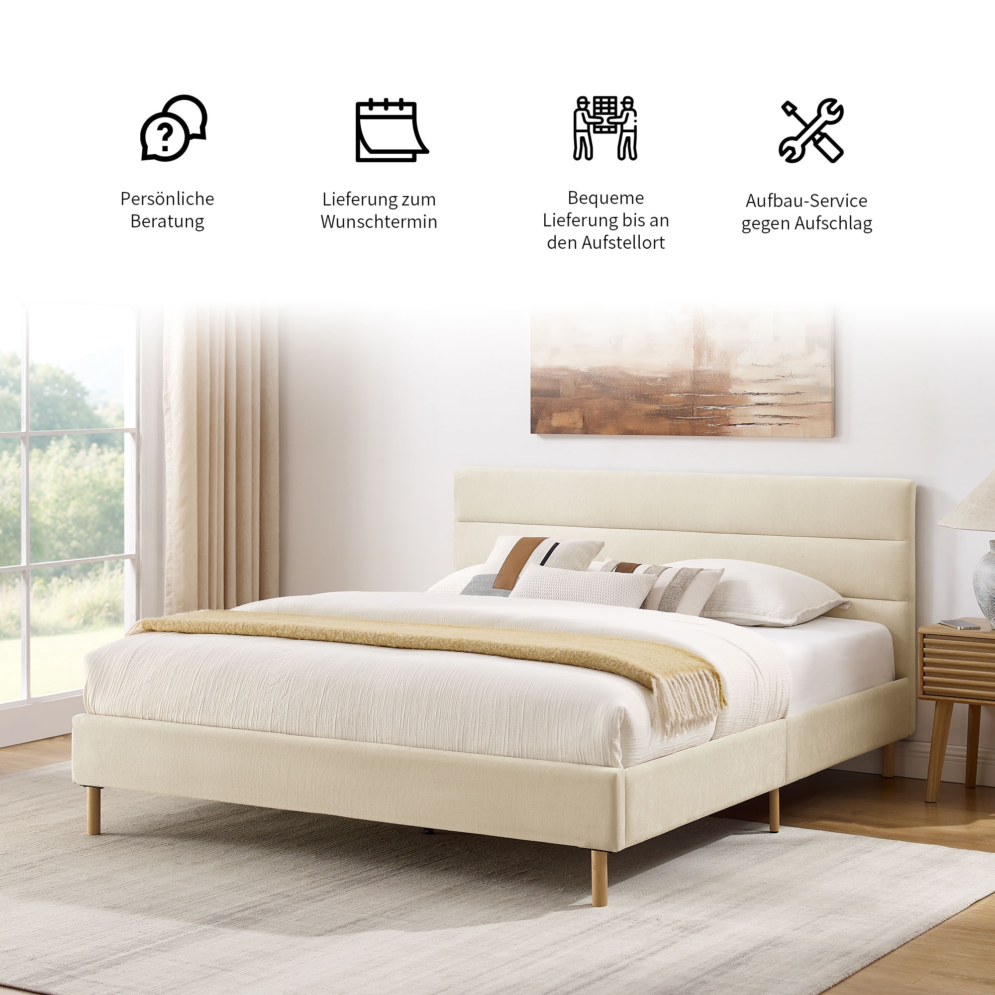 Home affaire Lit rembourré »Philippiere inkl. Lattenrost« erhältlich in den Breiten 140cm & 180cm