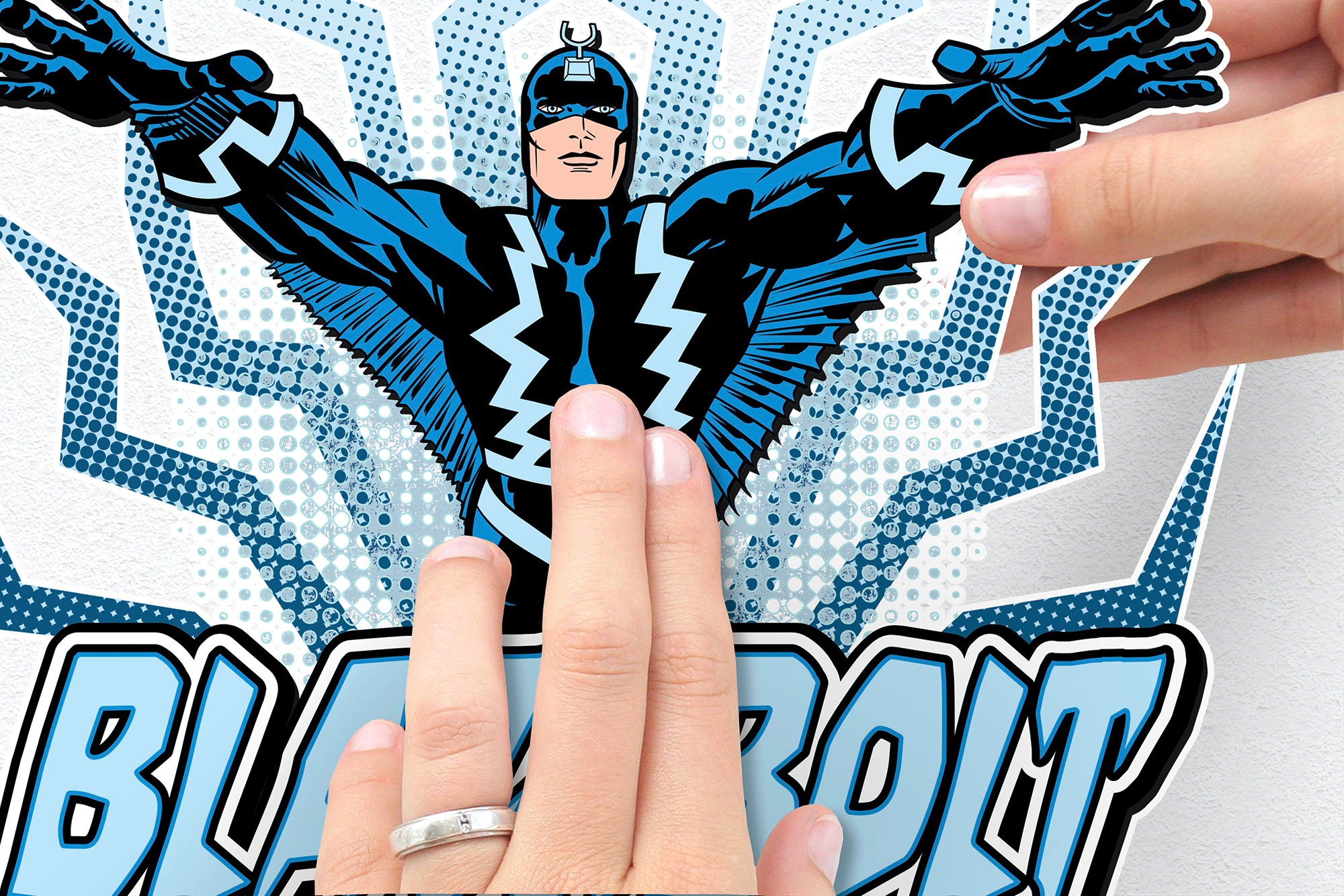 Komar Wandtattoo »Blackbolt Comic Classic«, (1 St.), 50x70 cm (Breite x Höhe), selbstklebendes Wandtattoo