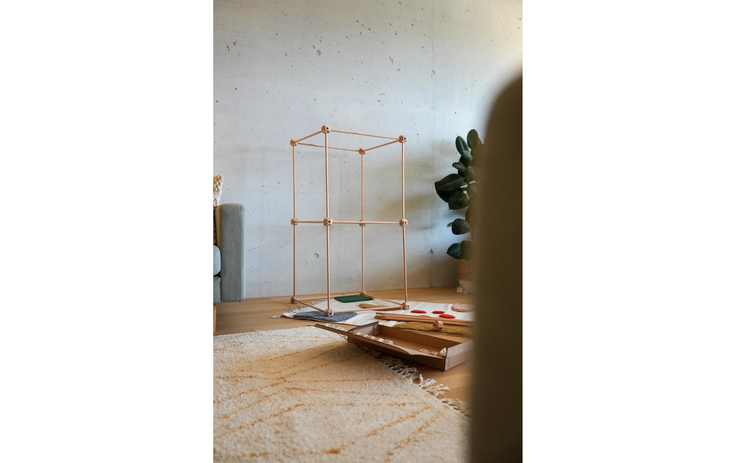 Konstruktions-Spielset »Hüttenheld mittel 80 Teile«, Holzart: Buche (Schweiz)