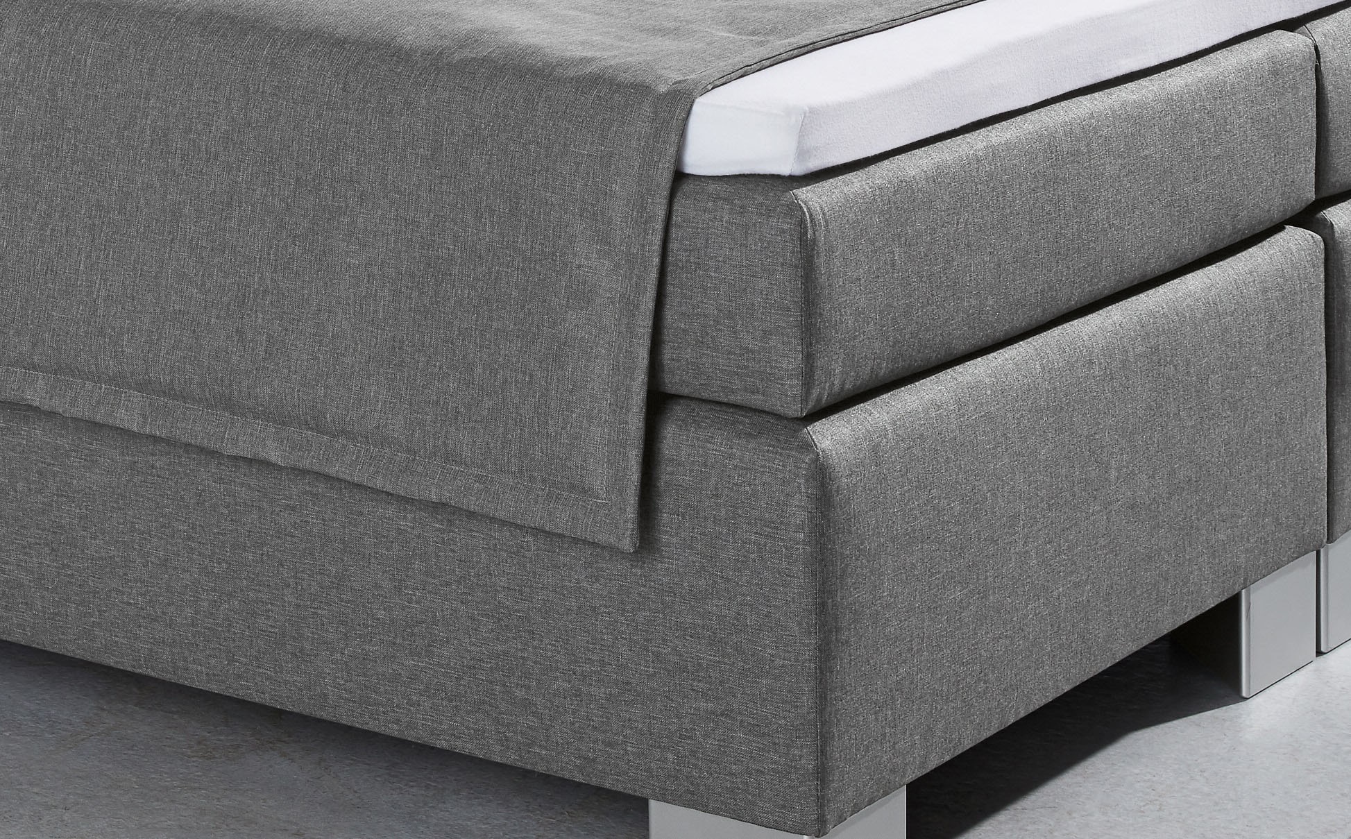 hapo Lit boxspring »ATLANTA mit hohem Kopfteil« Topper separat erhältlich,  erhältlich in verschiedenen Breiten, Farben & Matratzenarten
