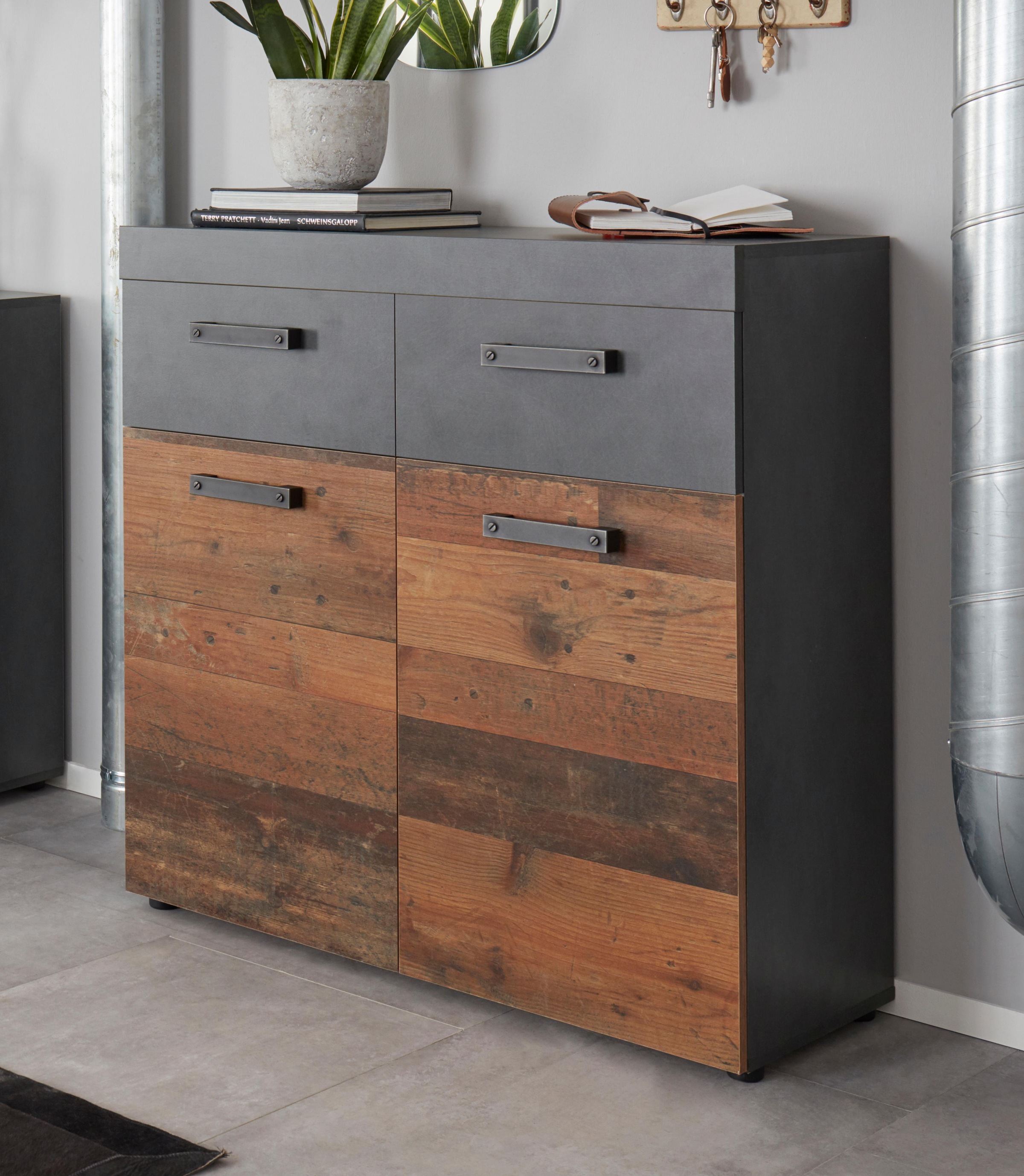 Image of trendteam Schuhschrank »Indy«, moderner Industrial Style bei Ackermann Versand Schweiz