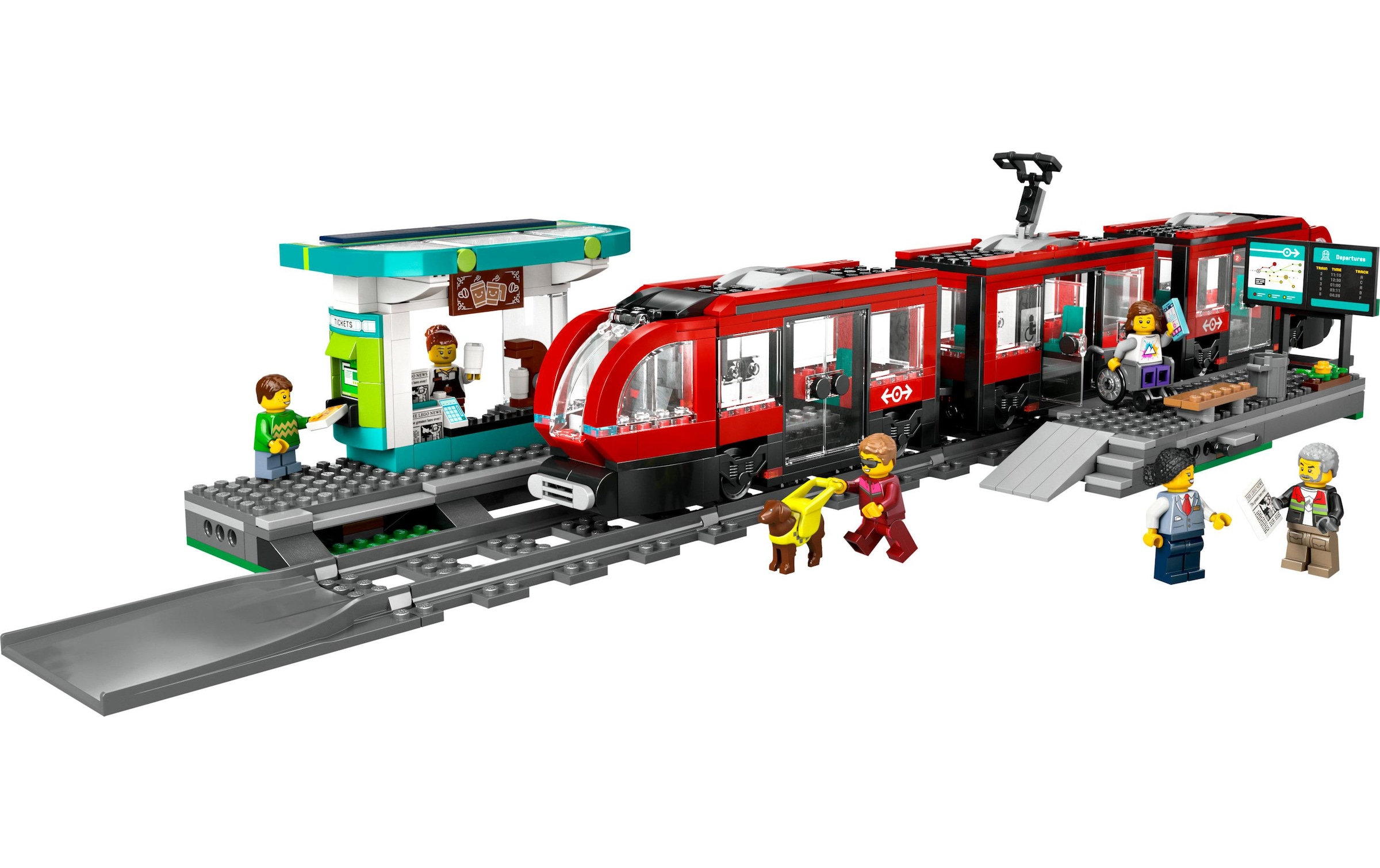 LEGO® Konstruktionsspielsteine »City Strassenbahn mit Haltestelle 60423«, (811 St.)