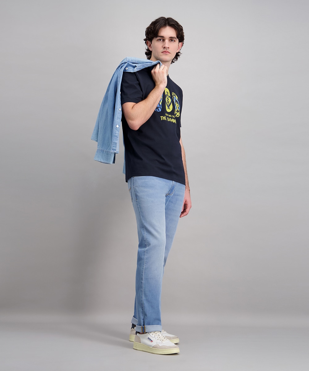 Pioneer Authentic Jeans T-shirt »RH T-Shirt flip flop print« avec impression logo
