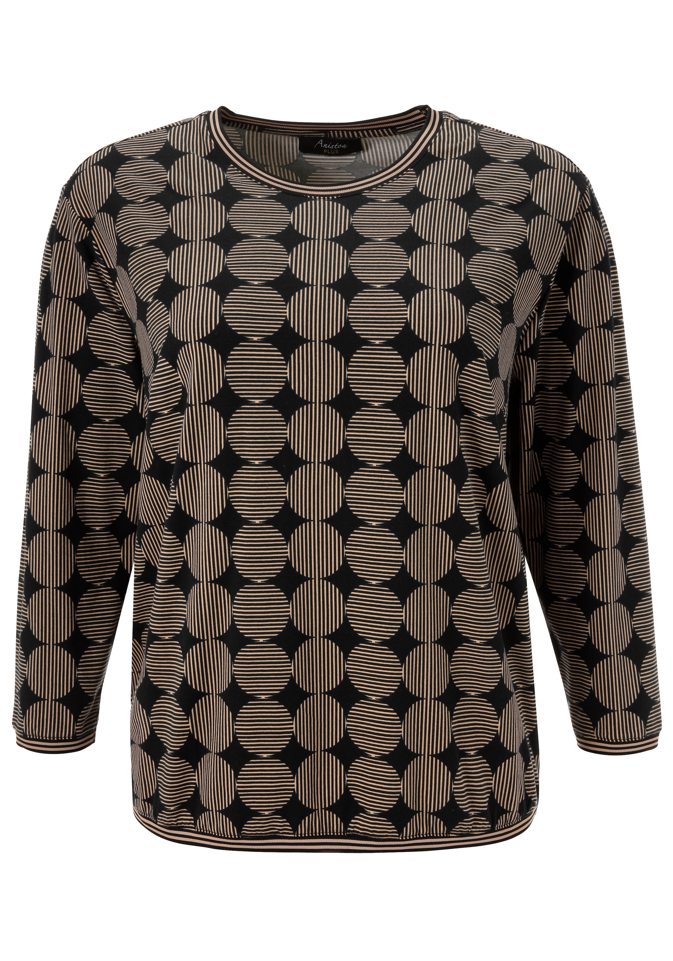 Aniston PLUS Sweatshirt, mit grossflächigem, Pünktchendruck - NEUE KOLLEKTION