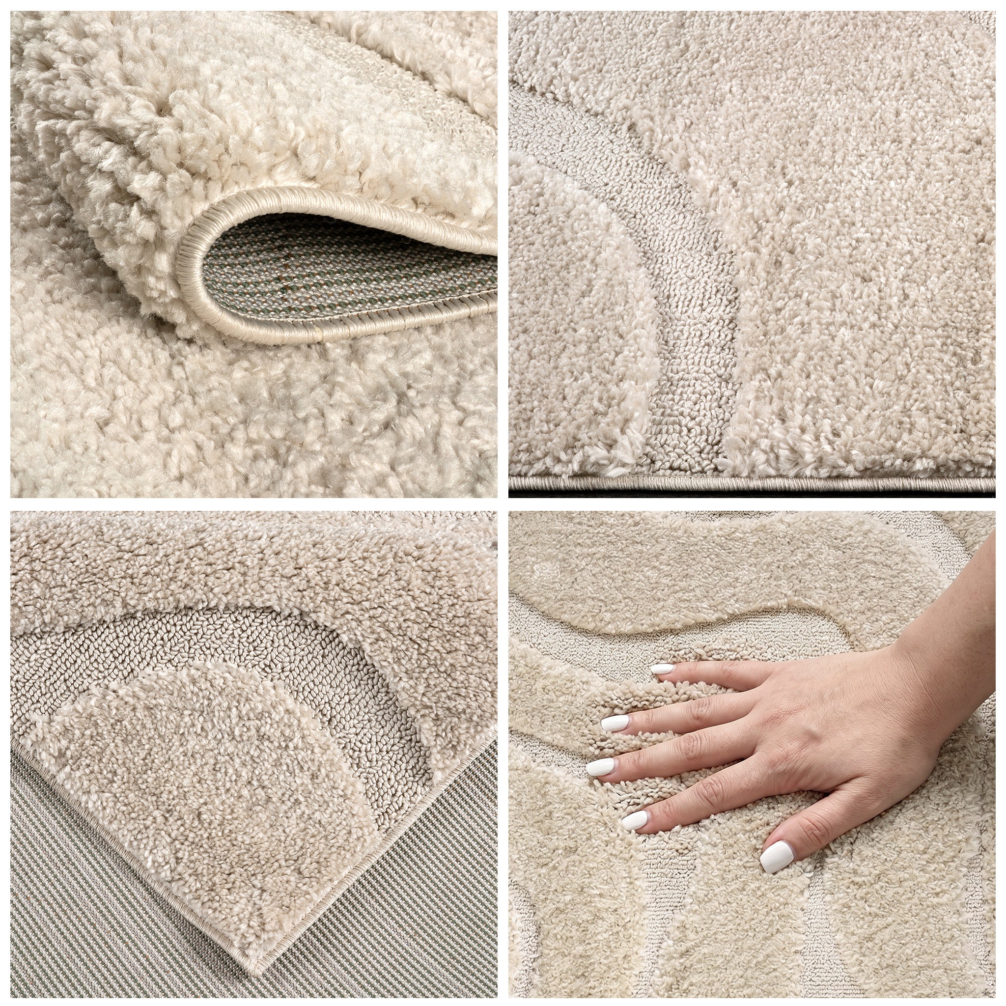 GOODproduct Teppich »Flowa, Wellenmuster, Hoch-Tief« rechteckig 20 mm Höhe Modernes Design, 3D Optik, Designteppich, Wohnzimmer