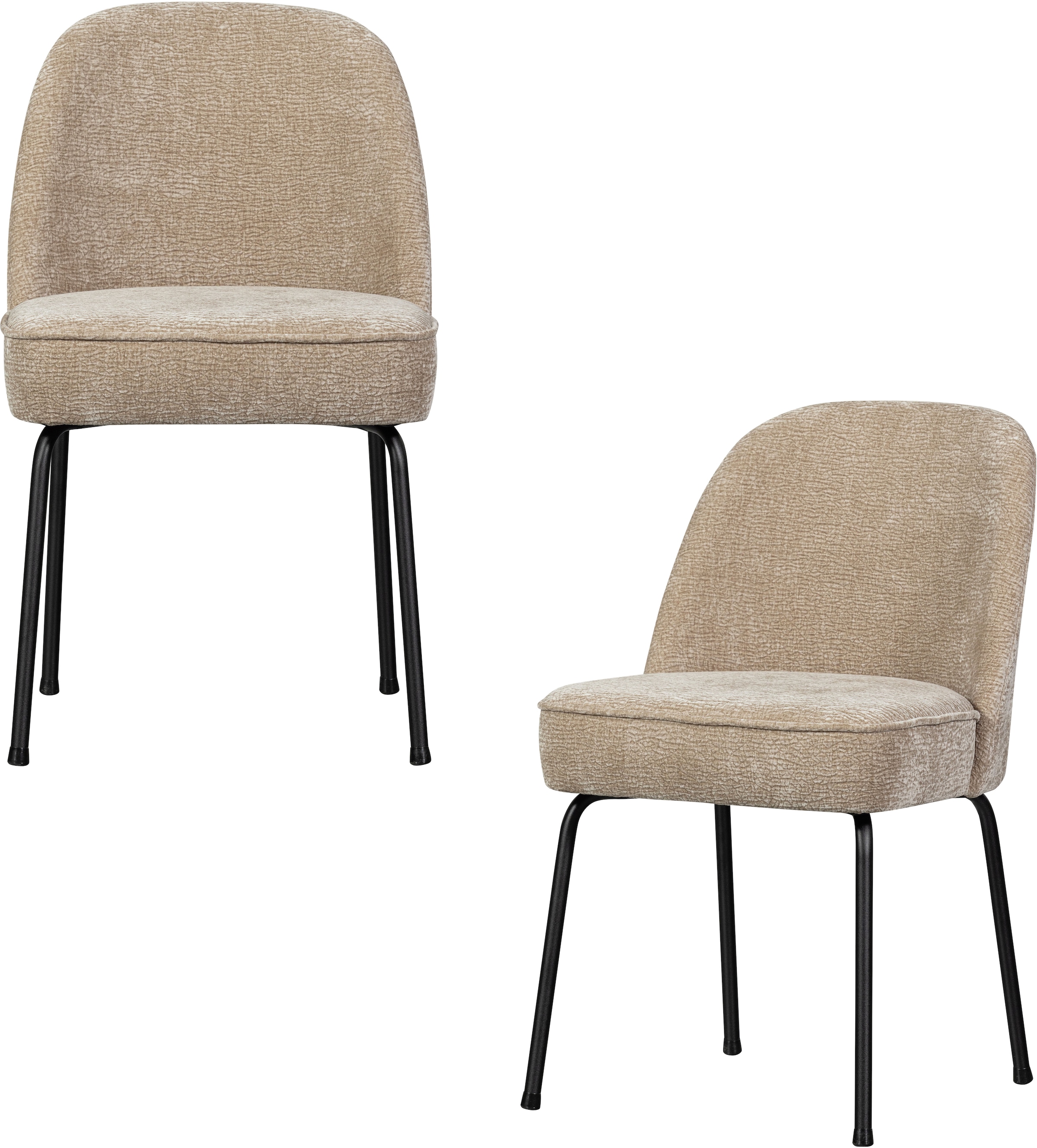 Image of WOOOD Esszimmerstuhl "Vogue mit bezug und 3D-Muster, B 50 x T 57 x H 83 cm (2er-Set)" (Set) 2 Stk.Der WOOOD Vogue Stuhl vereint Komfort, Stoff mit 3D-Effekt & Design.