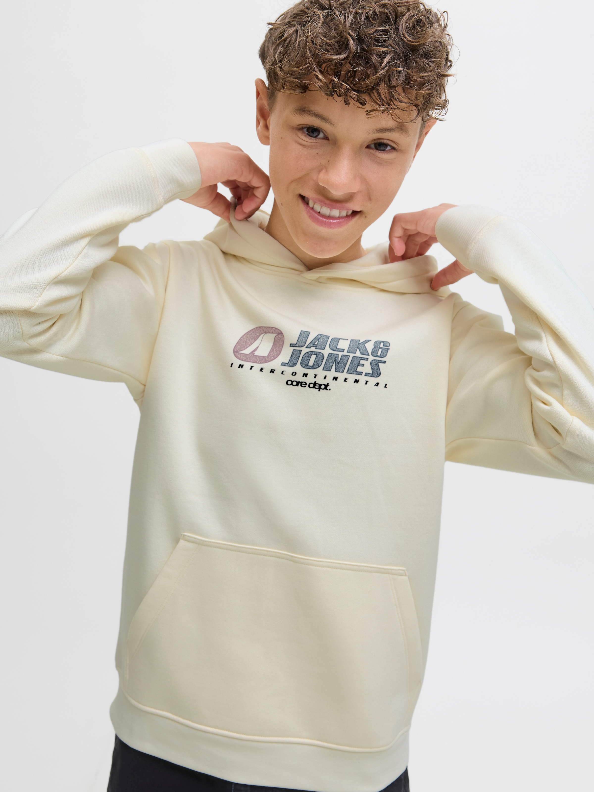 Jack & Jones Junior Sweat à capuche »JCOTIER FRONT PRINT SWEAT HOOD JNR«