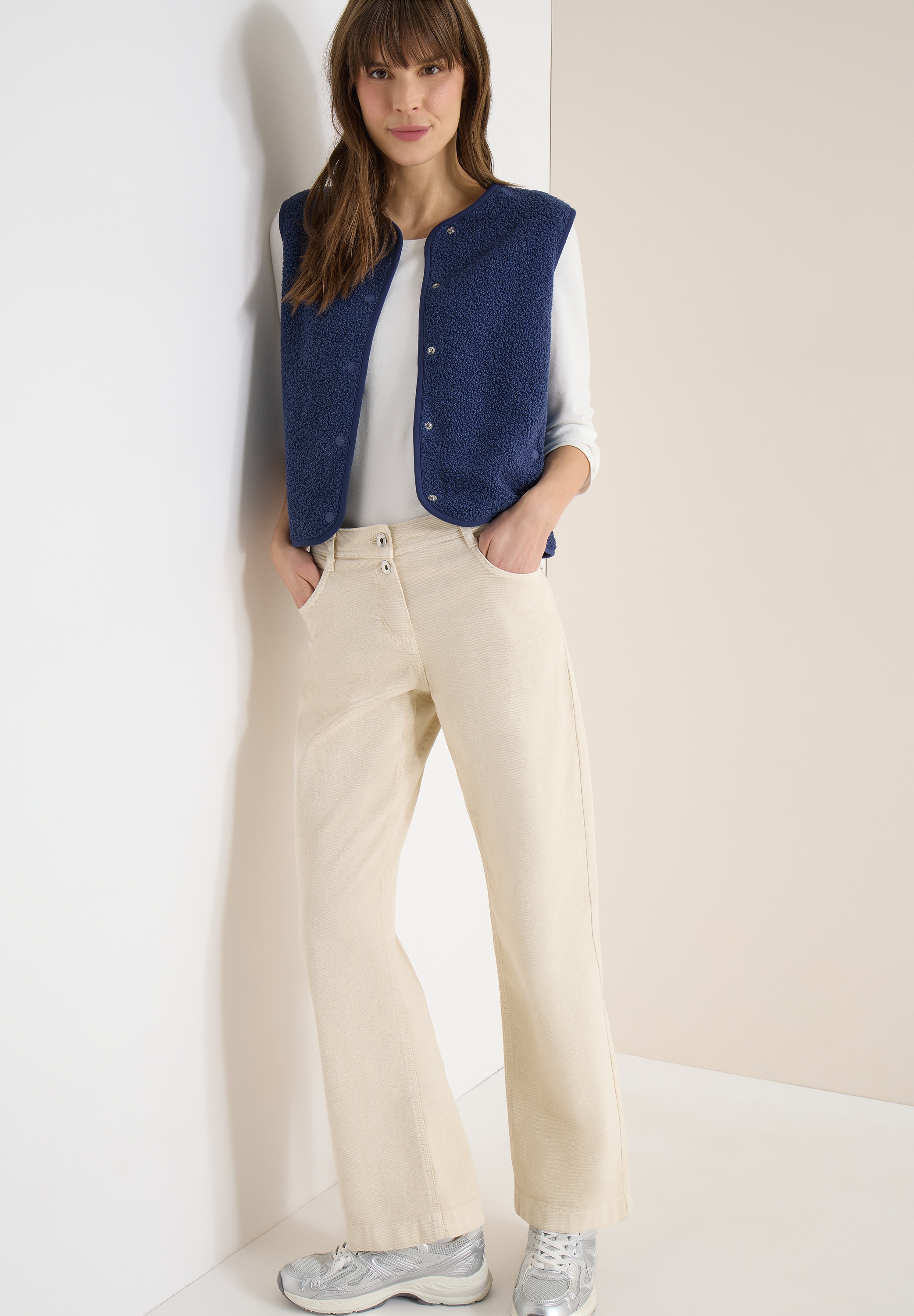 Cecil Fellweste »Curly fake Wool« in Woll-Optik