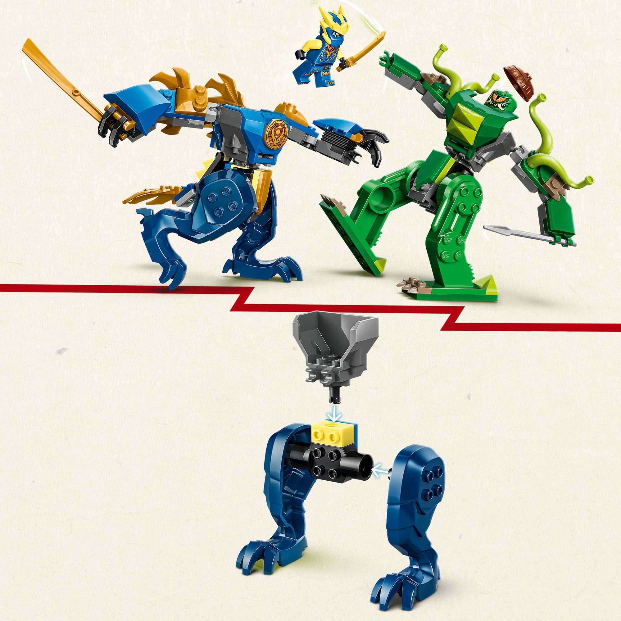 LEGO® Pions de construction »Duell mit Jays Drachen-Mech (71853), LEGO Ninjago«