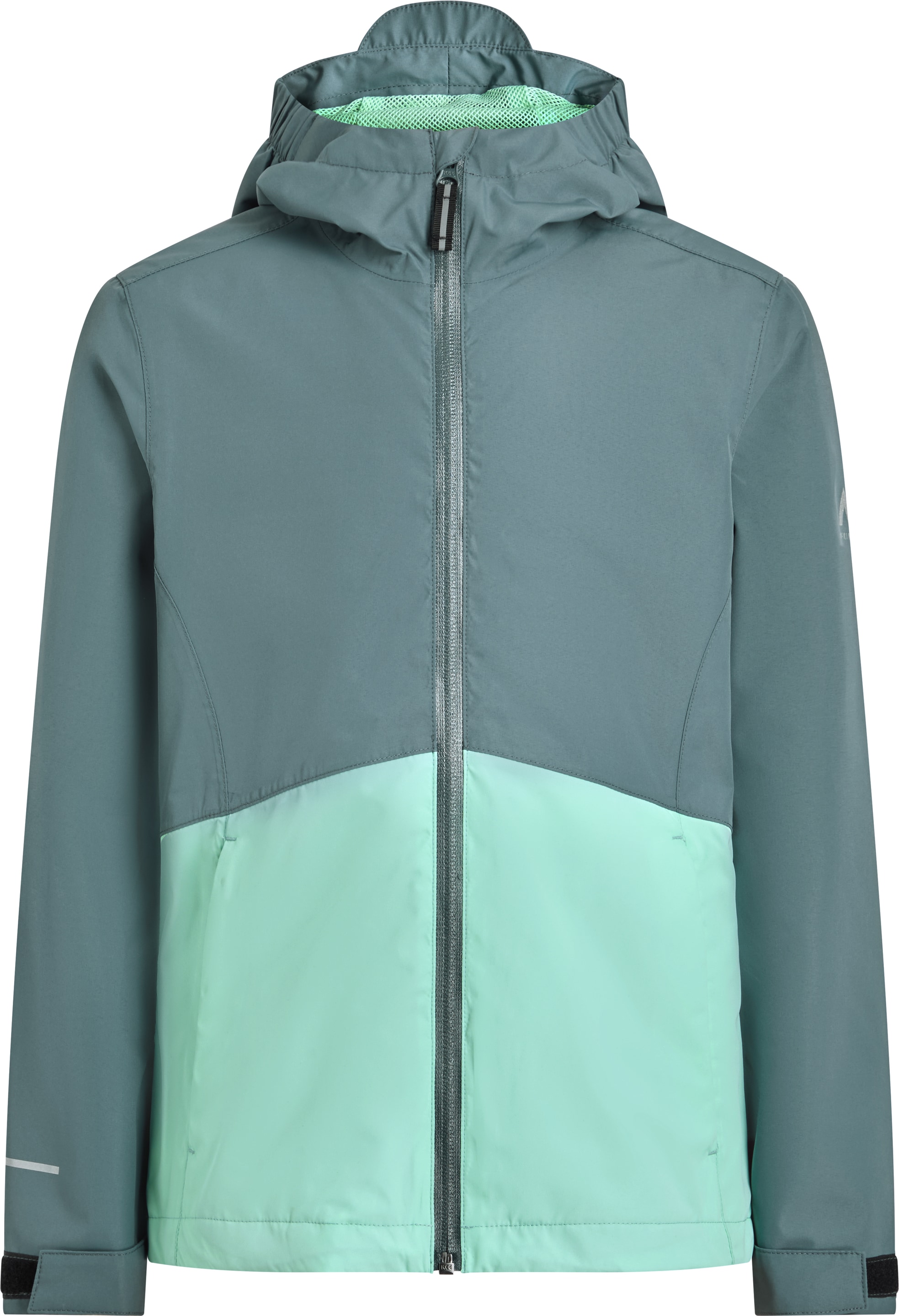 McKINLEY Veste d'extérieur »MÄ.-FUNKTIONS-JACKE ALLALIN LT G« avec capuche insertion contrastée style colorblocking, patte réglable au bras