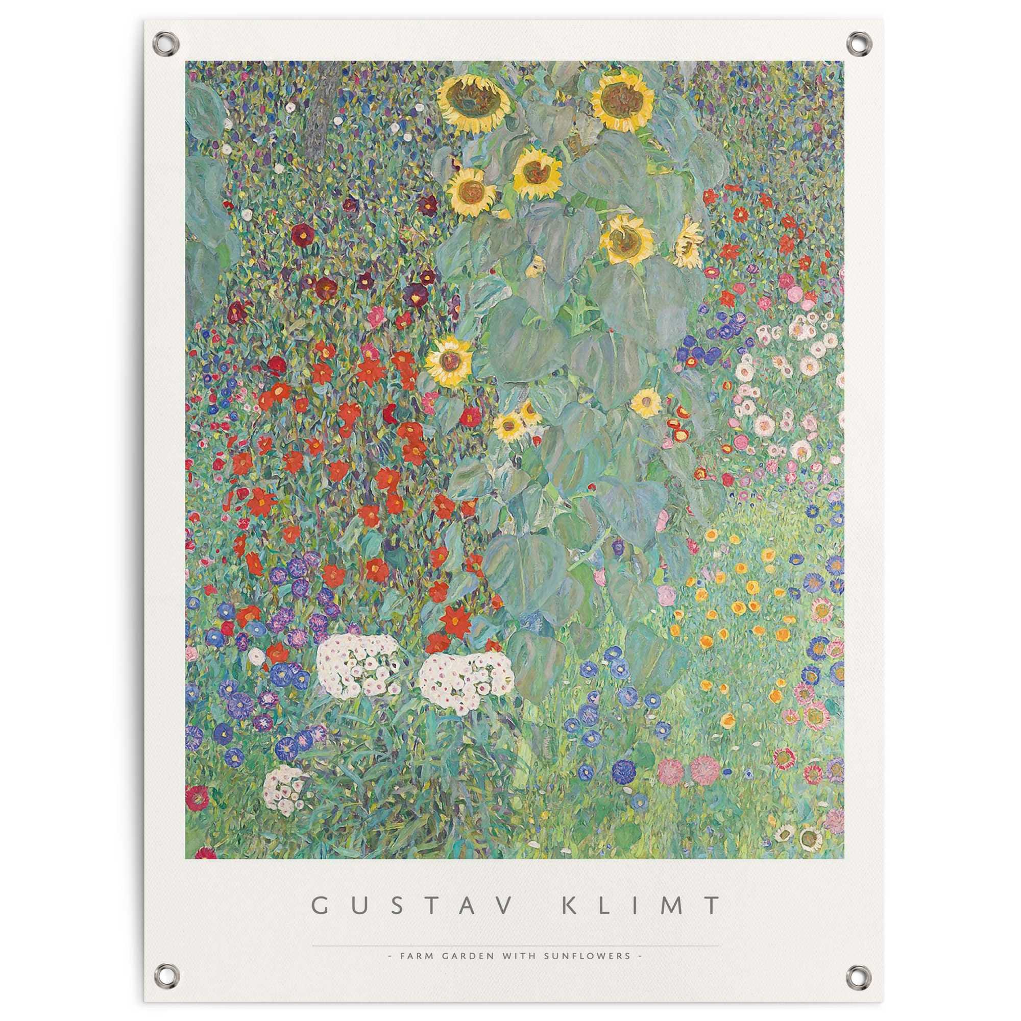 Image of Reinders Poster "Gustav Klimt - Sonnenblumen" Outdoor für Garten oder Balkon