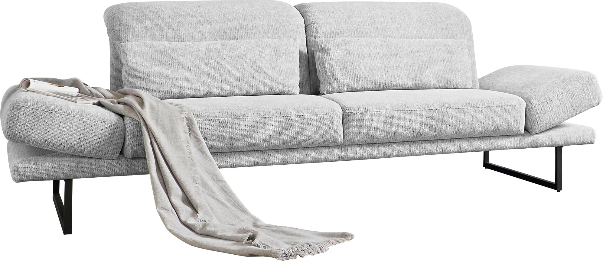 Image of 3C Candy 2-Sitzer "Mallow Designsofa mit Komfortfunktionen, modern und bequem," Verstellbare Armlehne und Kopfteil, manuelle Sitztiefenverstellung