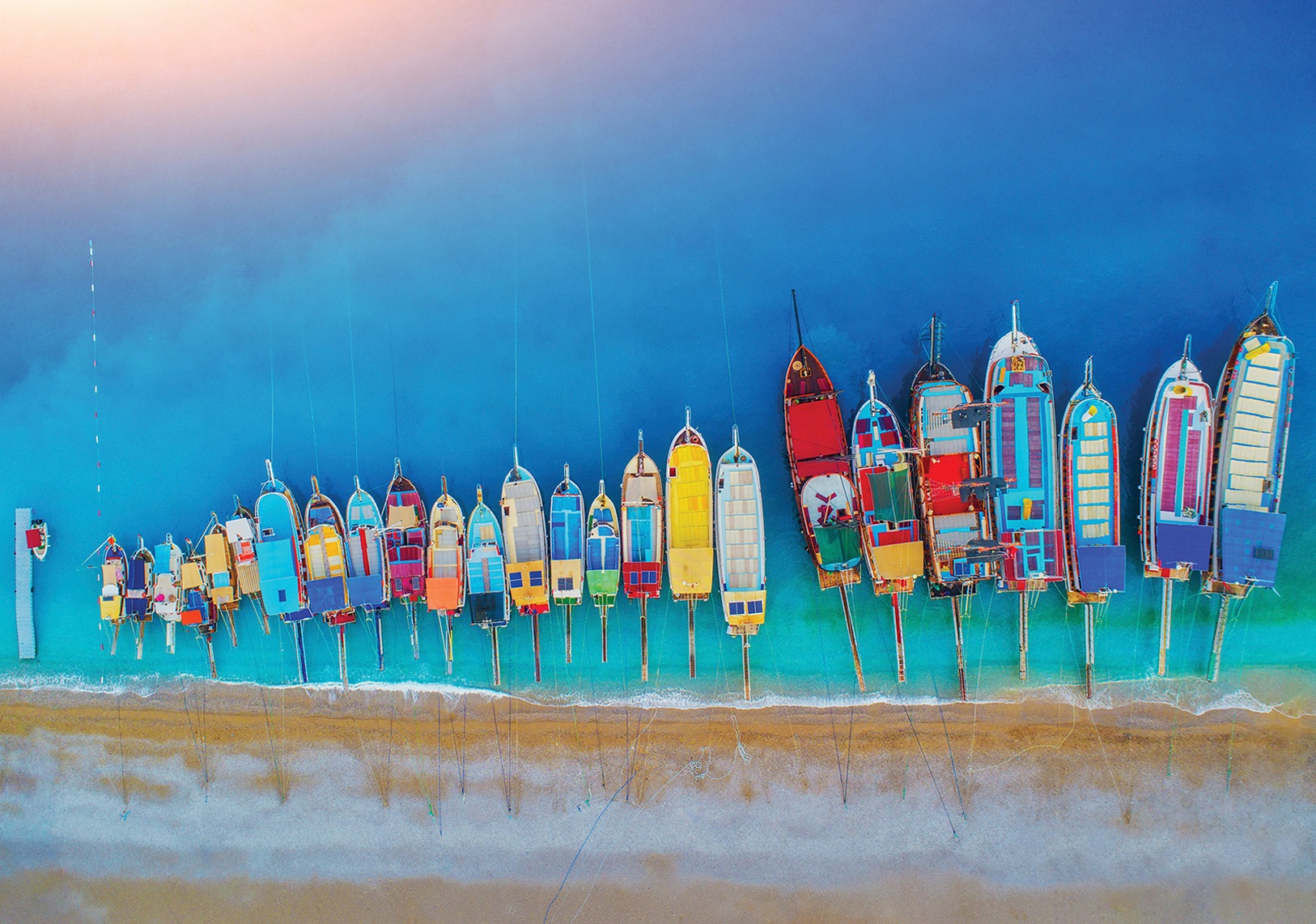 Image of Consalnet Vliestapete »BOOTE STRAND«, grafisch, in verschiedenen Grössen bei Ackermann Versand Schweiz