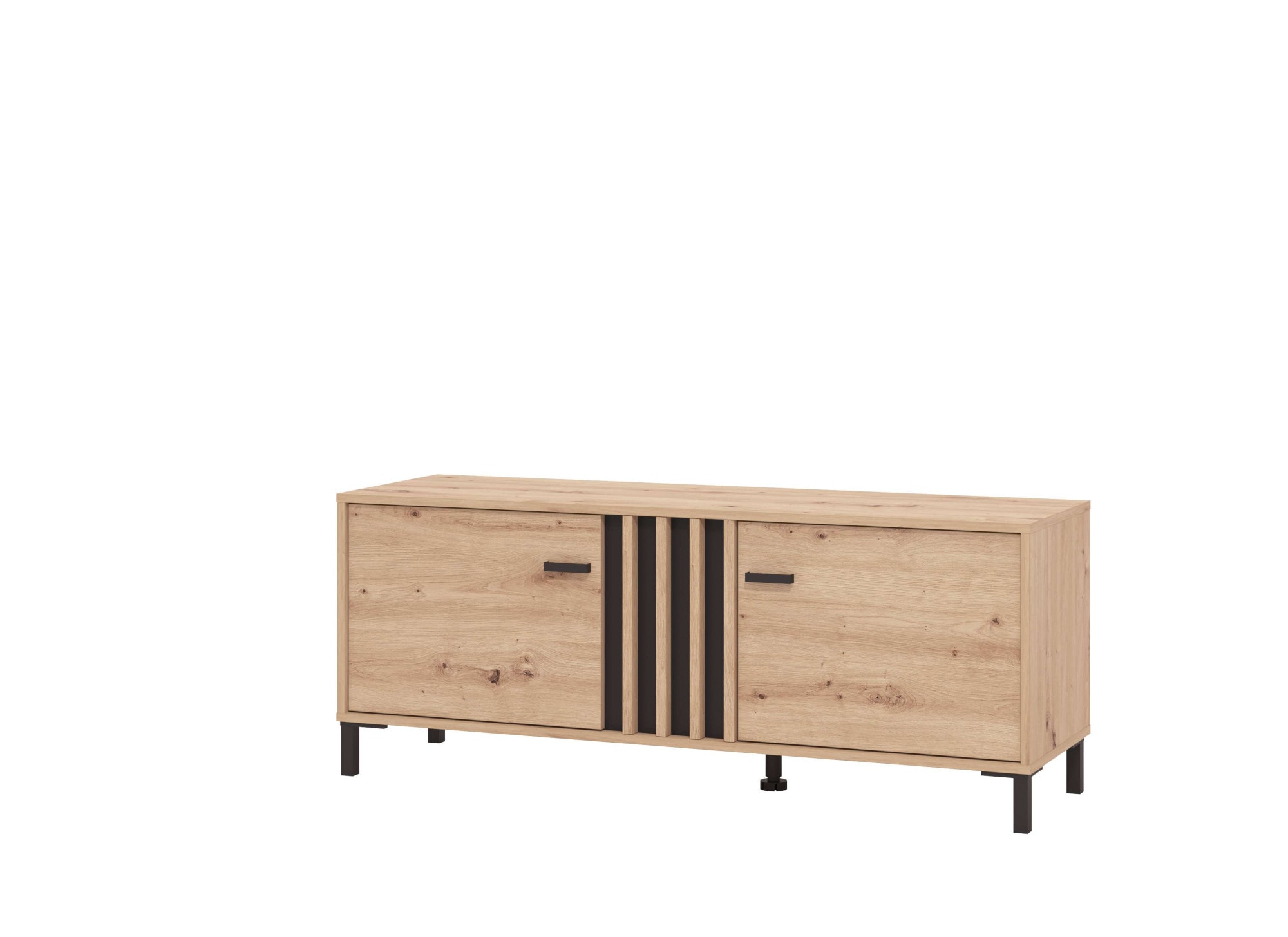 Home affaire Lowboard »LAVAL, TV-Board, TV-Kommode, TV-Schrank, TV-Unterschrank, TV-Möbel« Modernes Lowboard in Artisan-Dekor mit viel Stauraum, Lamellen-Optik