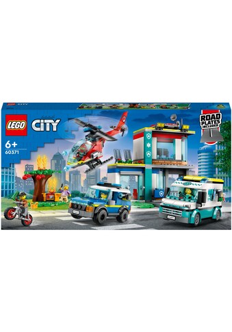 LEGO® Konstruktionsspielsteine »Hauptquartier der Rettungsfahrzeuge«, (706 St.) kaufen