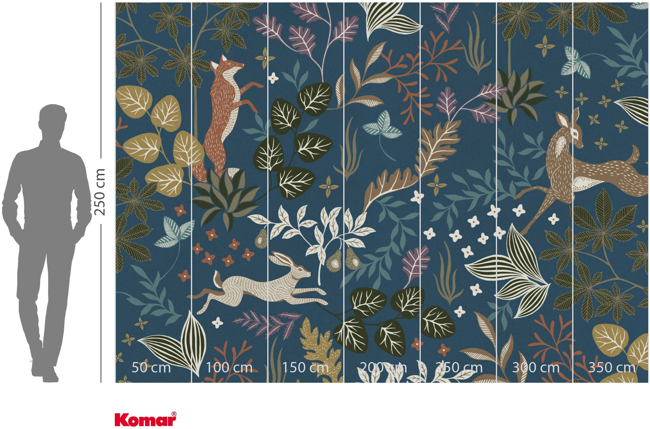 Komar Fototapete »Vlies Fototapete - Wood Night - Grösse 350 x 250 cm« Motiv | bedruckt glatt