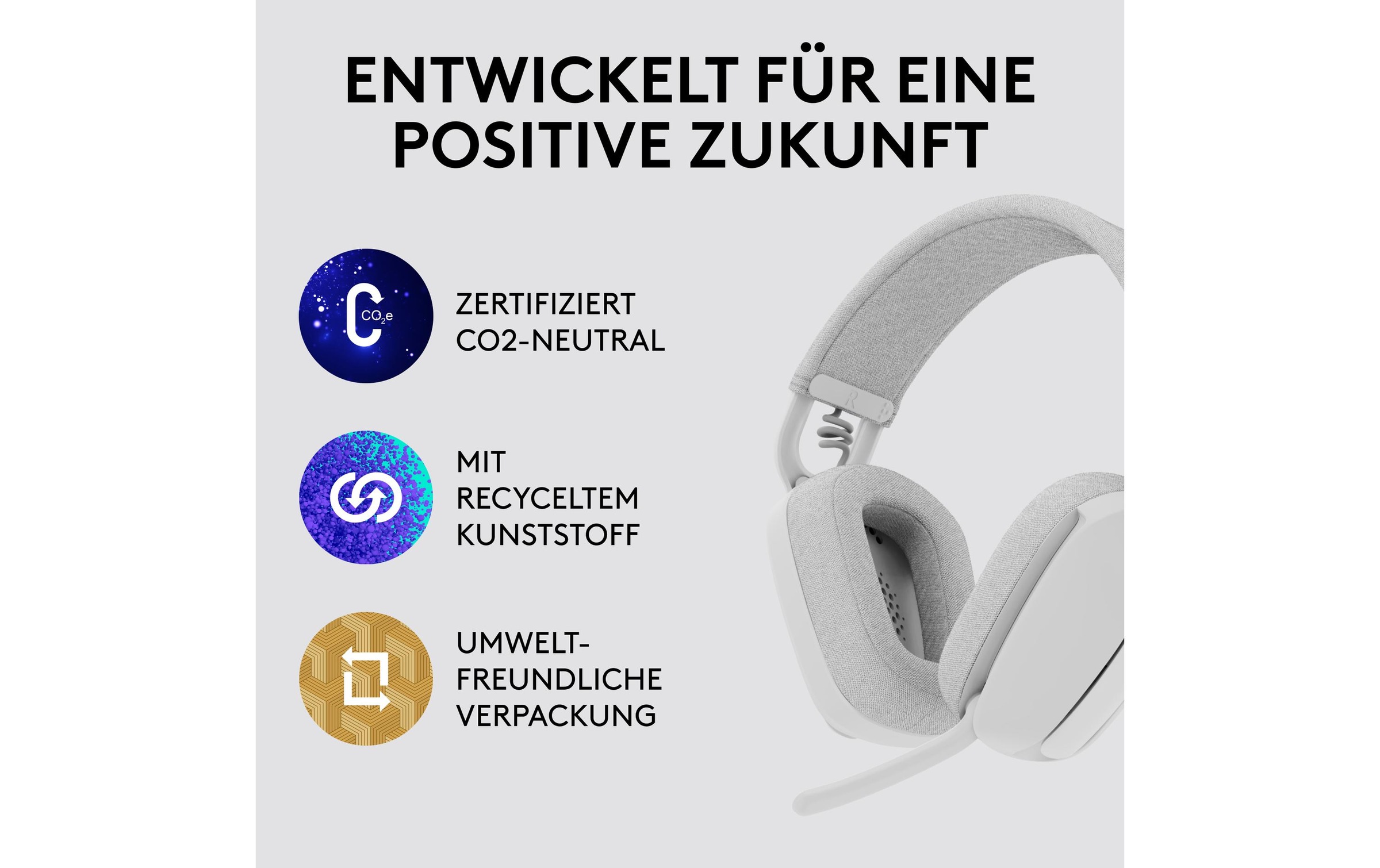 Logitech Headset »Headset Zone Vibe 100 off-white«