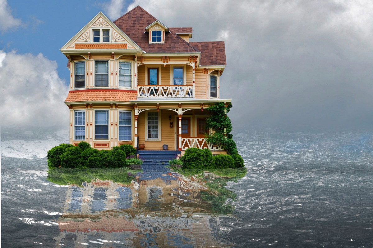Image of Papermoon Fototapete "Haus im Wasser"
