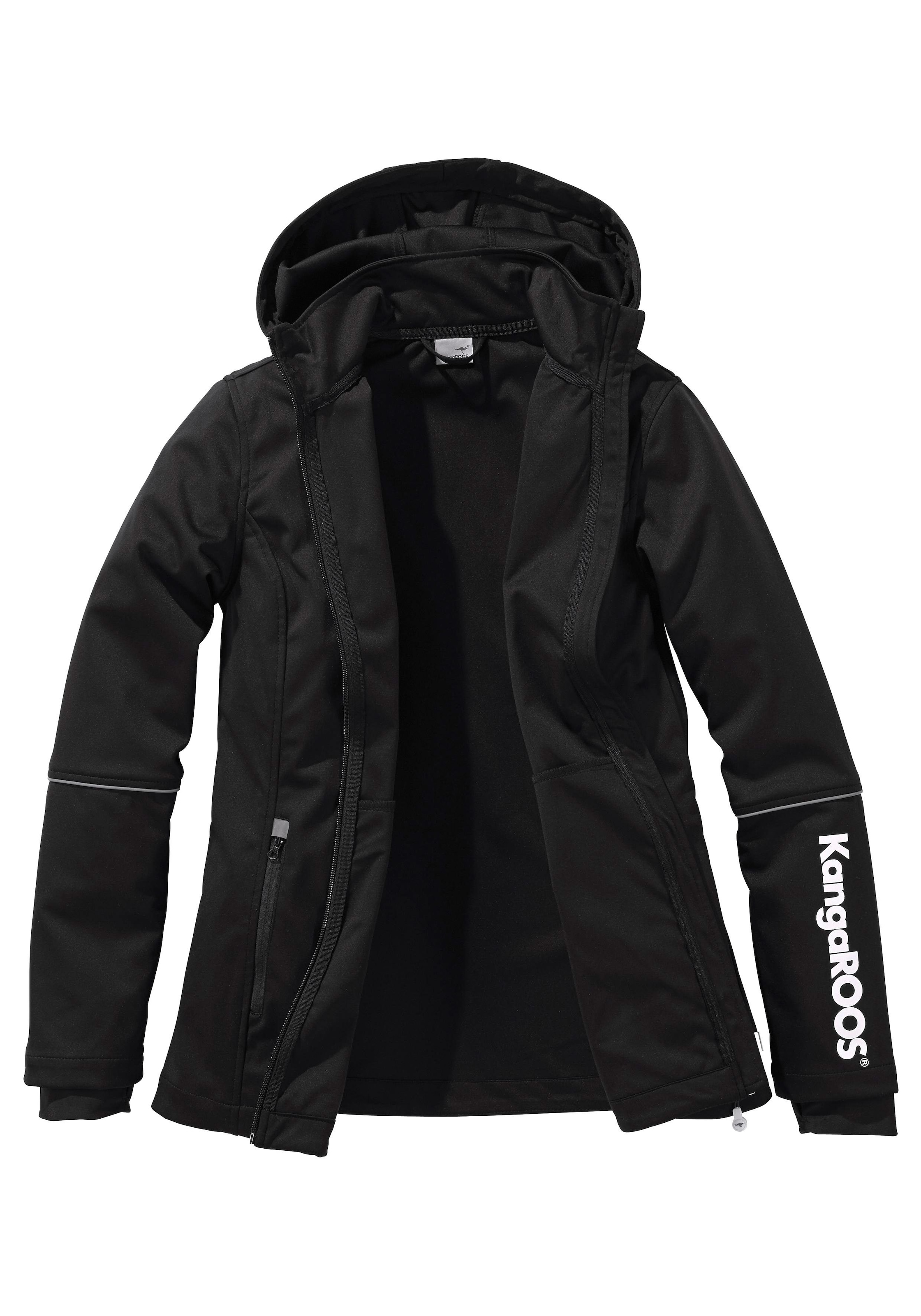 ♕ KangaROOS Softshelljacke, mit Kapuze, Grosse Grössen versandkostenfrei  bestellen