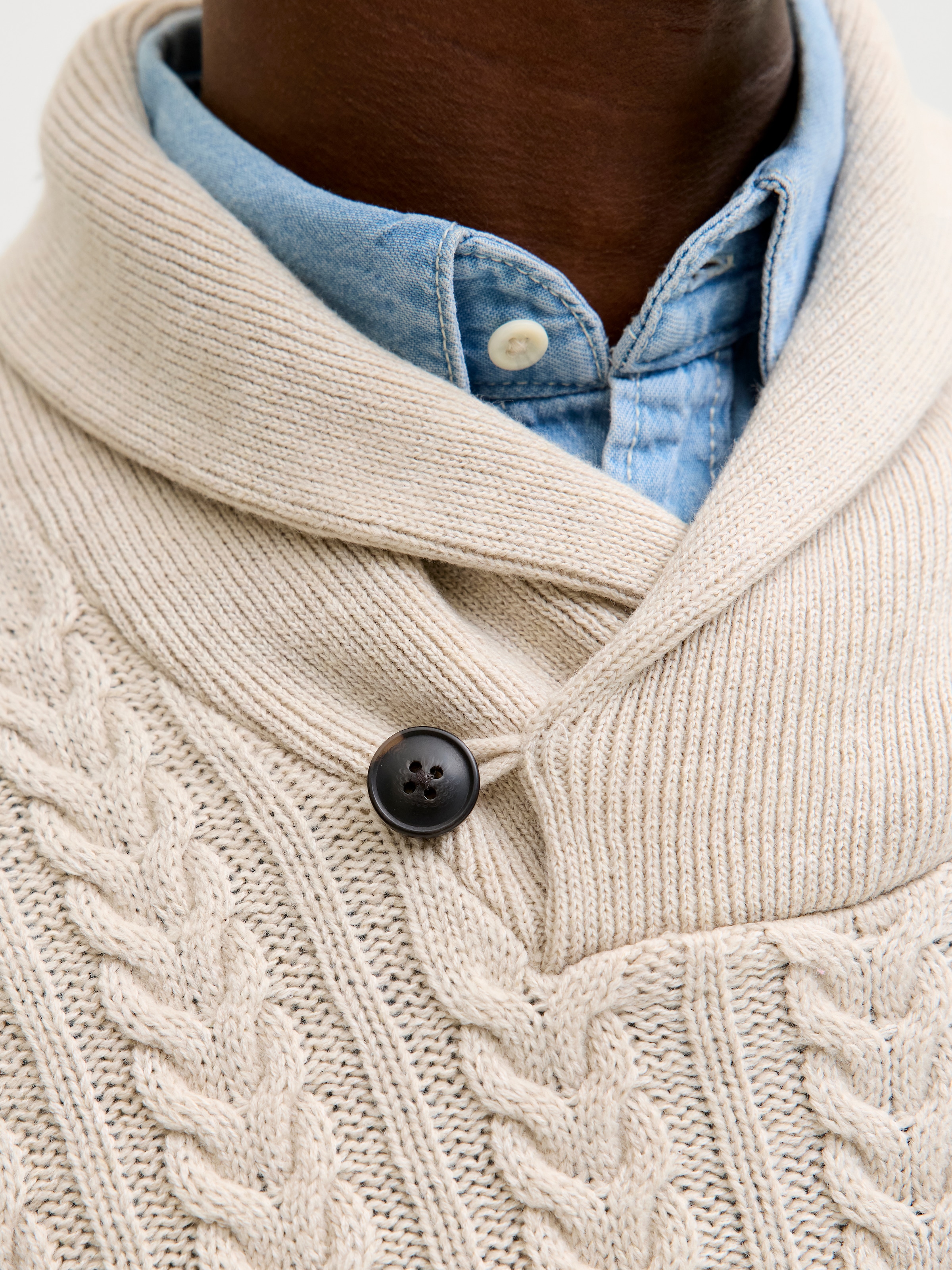 Jack & Jones Strickpullover »JPRBLUSEAN KNIT CABLE SHAWL NECK«