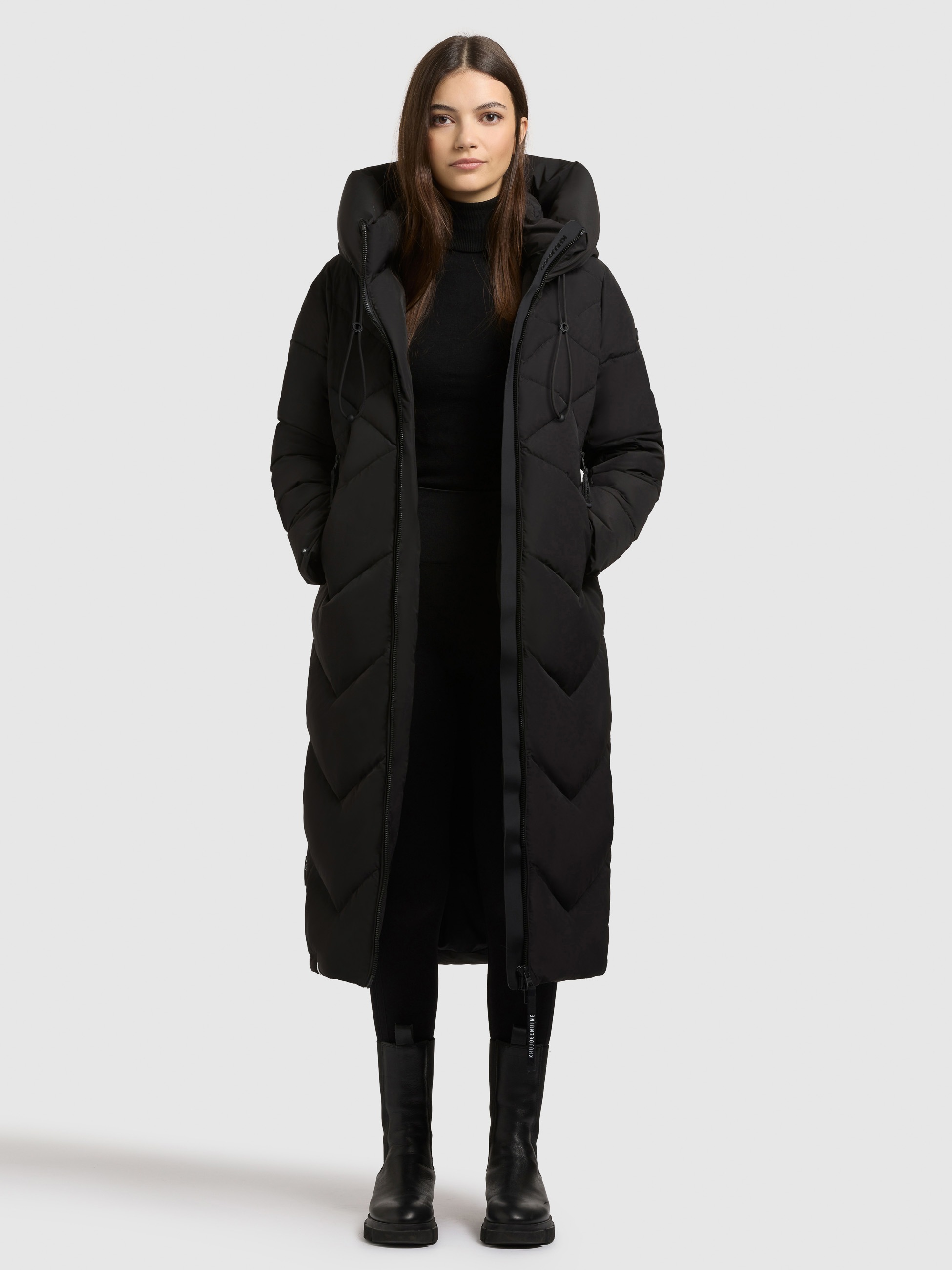 khujo Manteau matelassé »LINARI« innenliegender Stehkragen, elastische Bündchen am Ärmelfutter