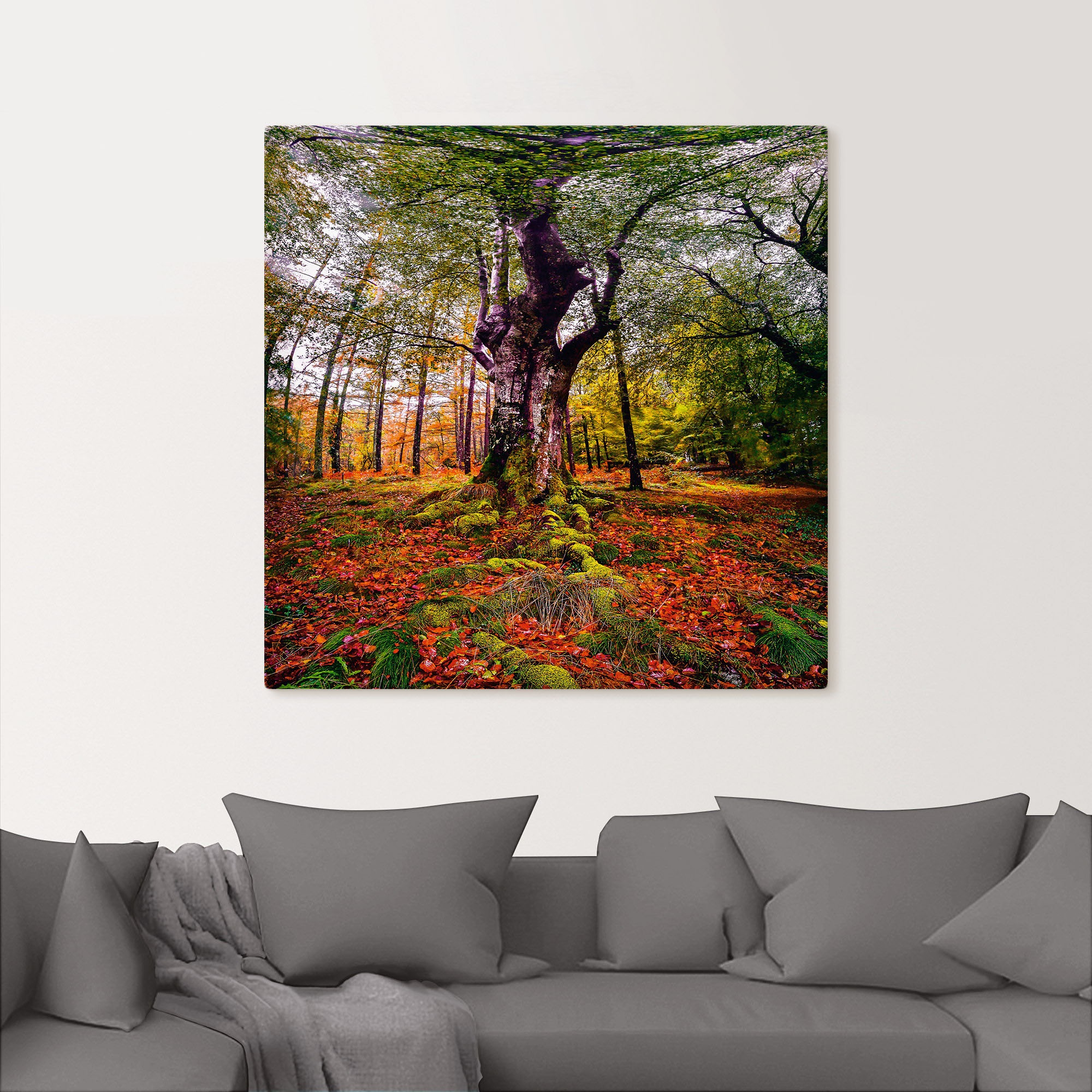 Artland Wandbild »Baum im Wald«, Baumbilder, (1 St.), als Leinwandbild, Poster in verschied. Grössen