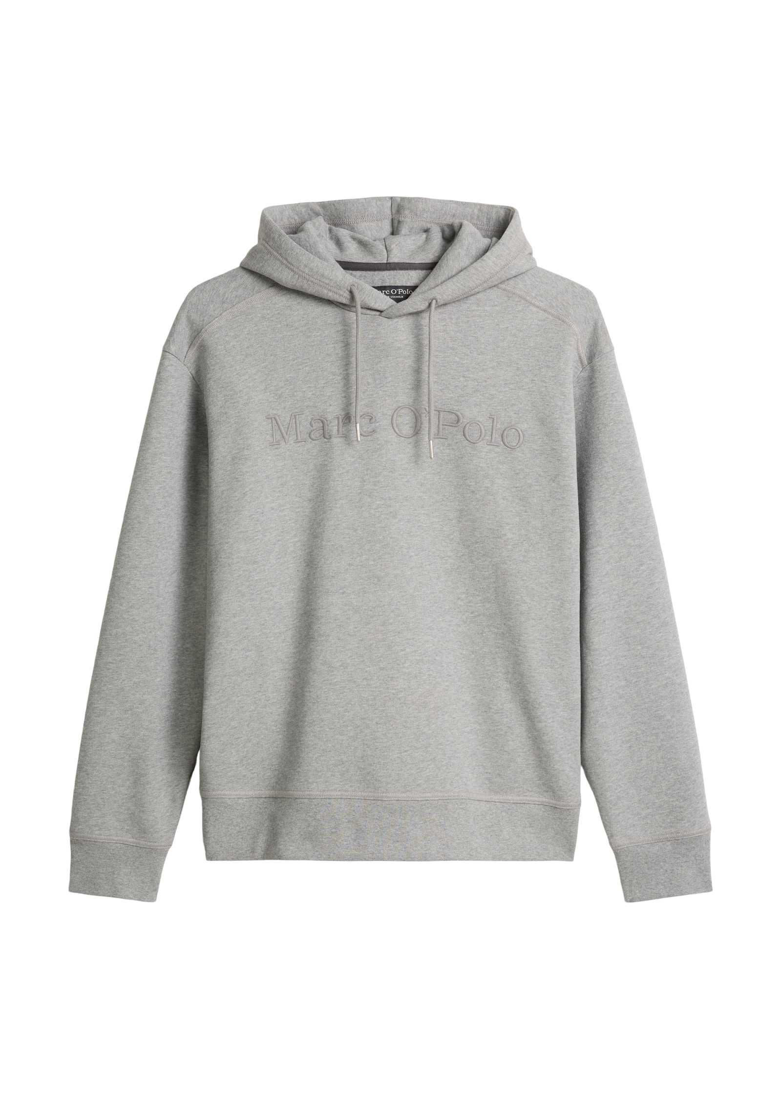 Marc O'Polo Hoodie »relaxed fit aus weicher Bio-Baumwolle«, Ton-in-Ton Stickerei auf der Brust
