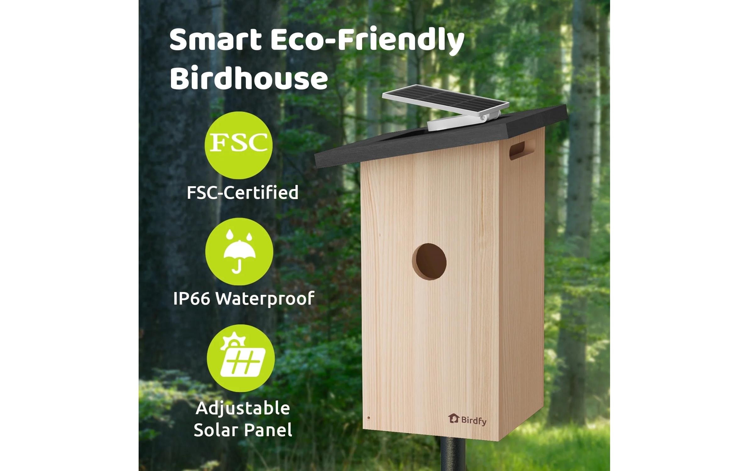 Birdfy Vogelhaus »Nistkasten mit Kamera und Solar«