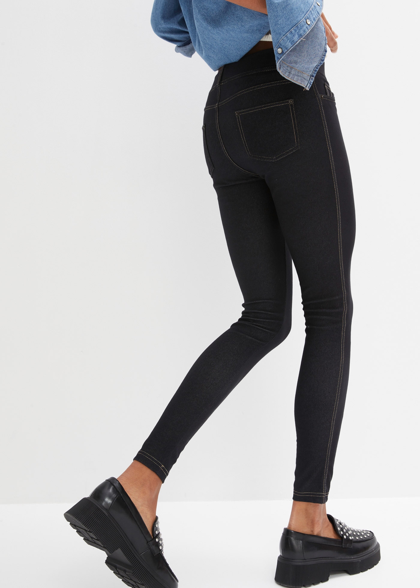 bonprix Leggings  Skinny Fit, mit Eingrifftaschen und Gesässtaschen, mit Gummizug