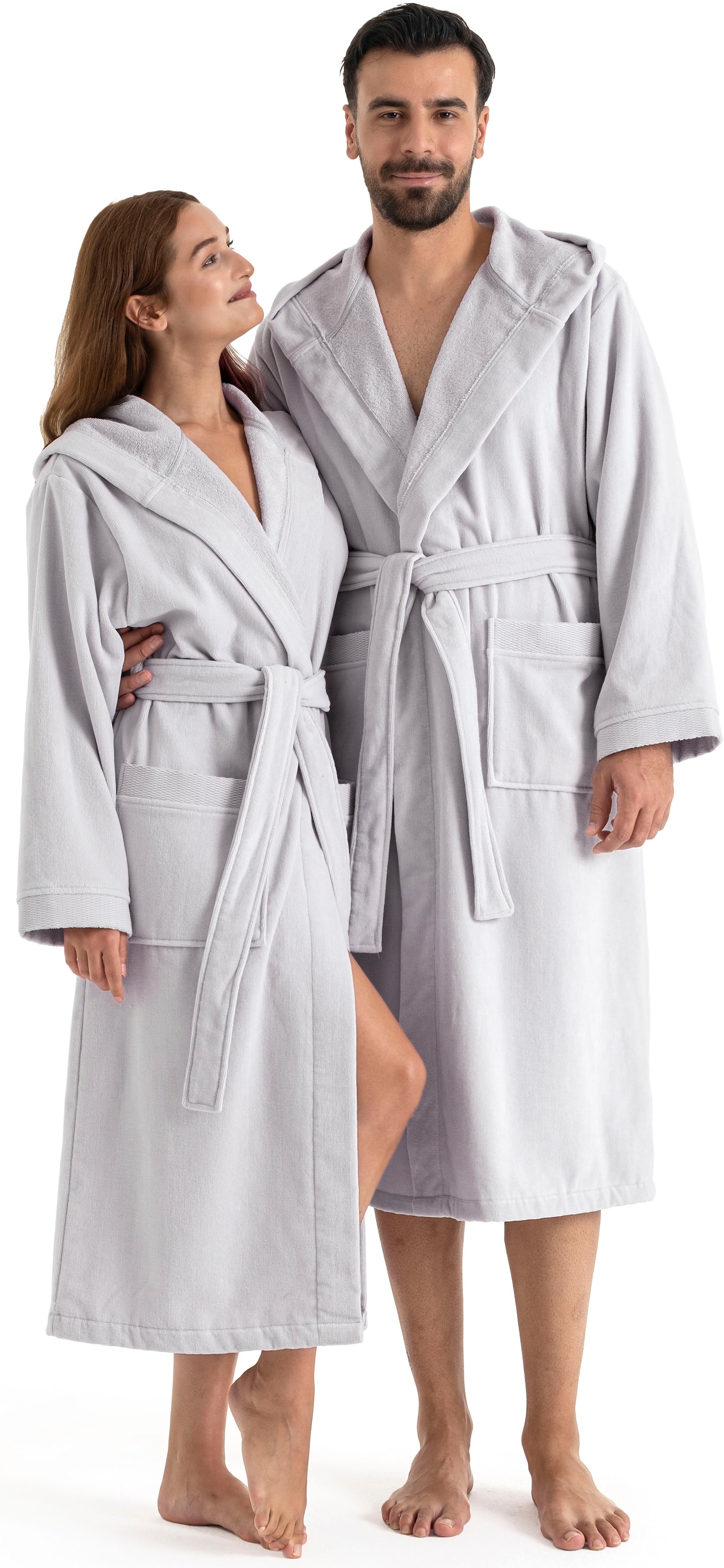 GOODproduct Unisex-Bademantel »Fenya, 330 g/m², Premium, Hotelbademantel, Morgenmantel,  Sauna & Spa« 1 Stk. Reissverschlusstaschen, weich mit GRATIS-Zugabe: 1x Duschtuch 70x140 cm