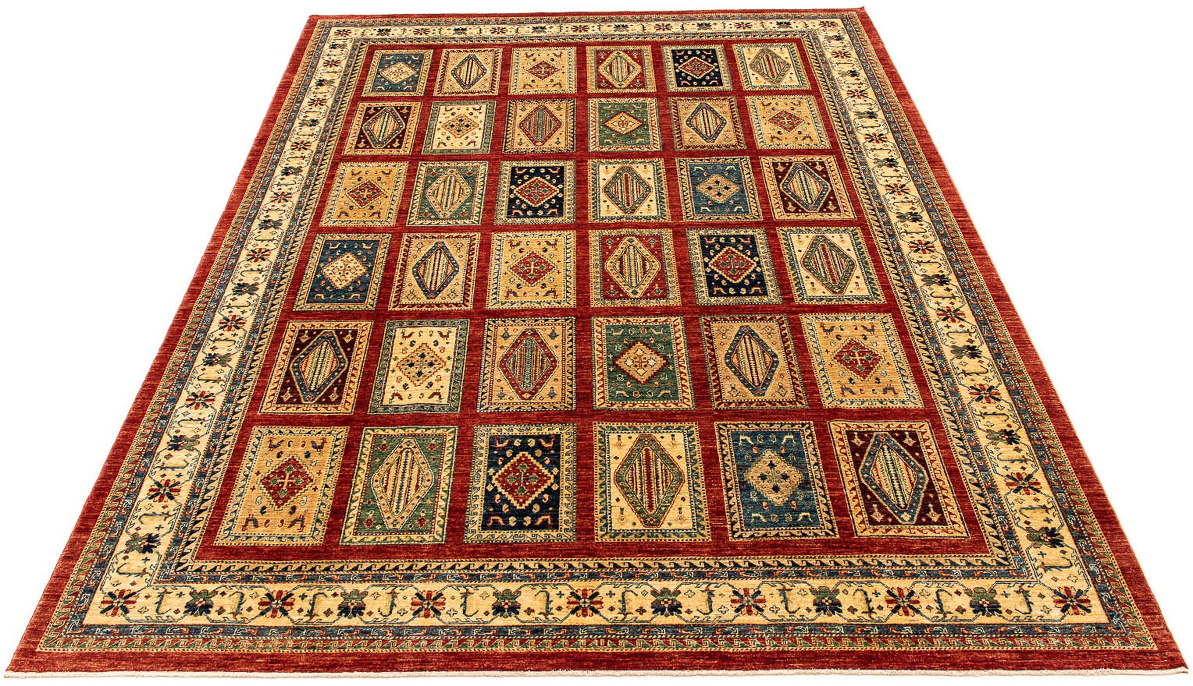 Image of morgenland Orientteppich »Ziegler - Bachtiari - 384 x 302 cm - dunkelrot«, rechteckig, 6 mm Höhe, Wohnzimmer, Handgeknüpft, Einzelstück mit Zertifikat bei Ackermann Versand Schweiz