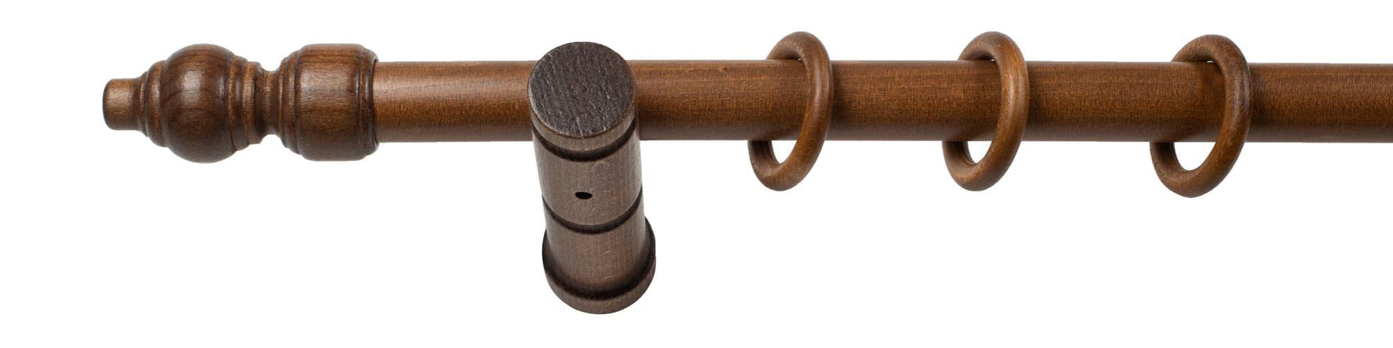 SN DECO GROUP Gardinenstange »Filigrano«, 1 läufig-läufig, Fixmass, 28 mm, Holz, verschiedene Längen und Farben, Komplettset
