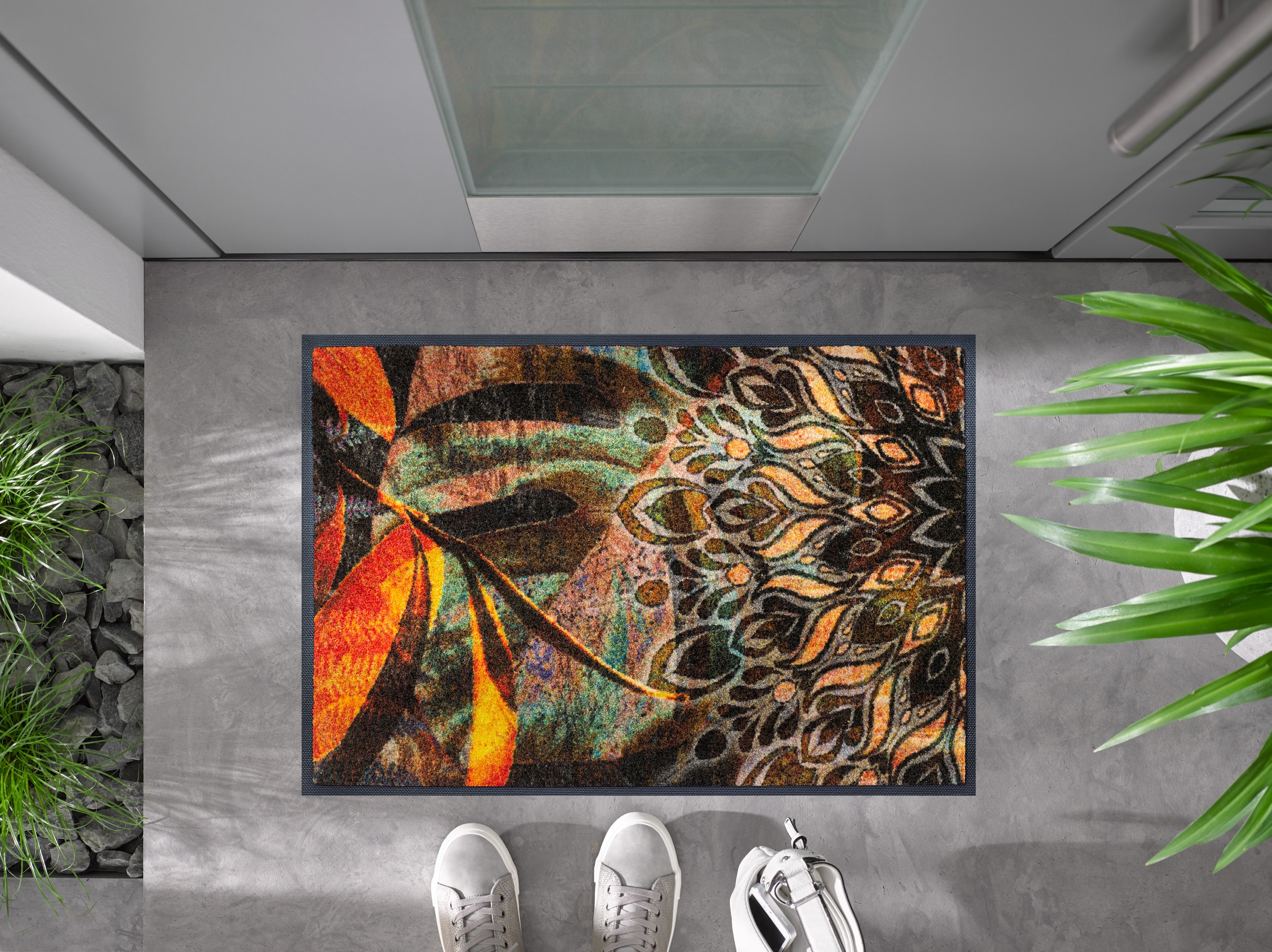 wash+dry by Kleen-Tex Tapis de sol »Jungle Dance« Rectangulaire 7 mm Höhe